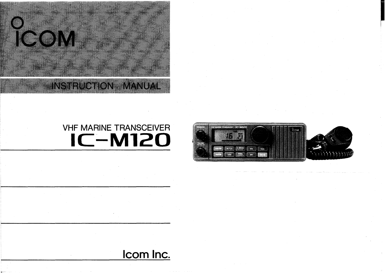 Icom IC-M120 User Manual