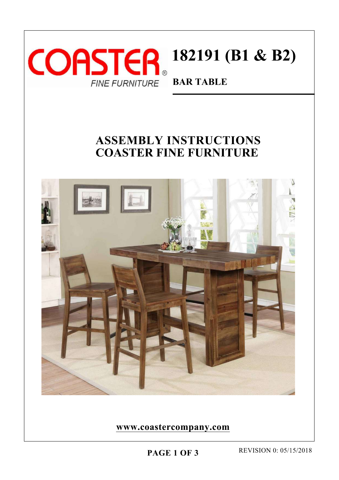 Coaster 182191 Assembly Guide - ManualMachine.com