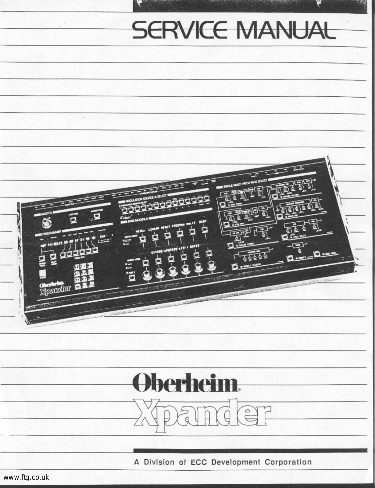 Oberheim Xpander Service Manual