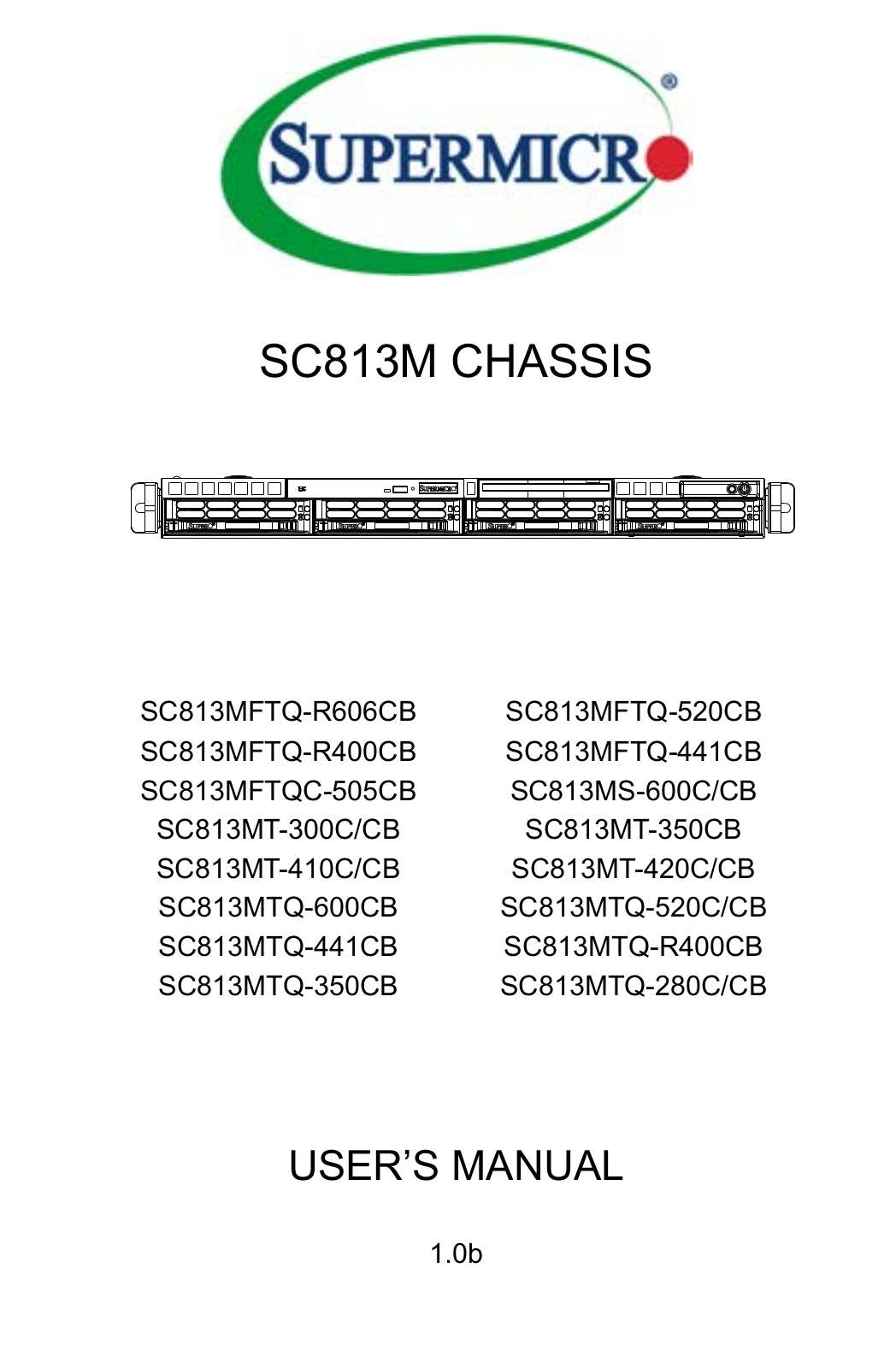 Supermicro SuperChassis 813MFTQ-R400CB operation manual