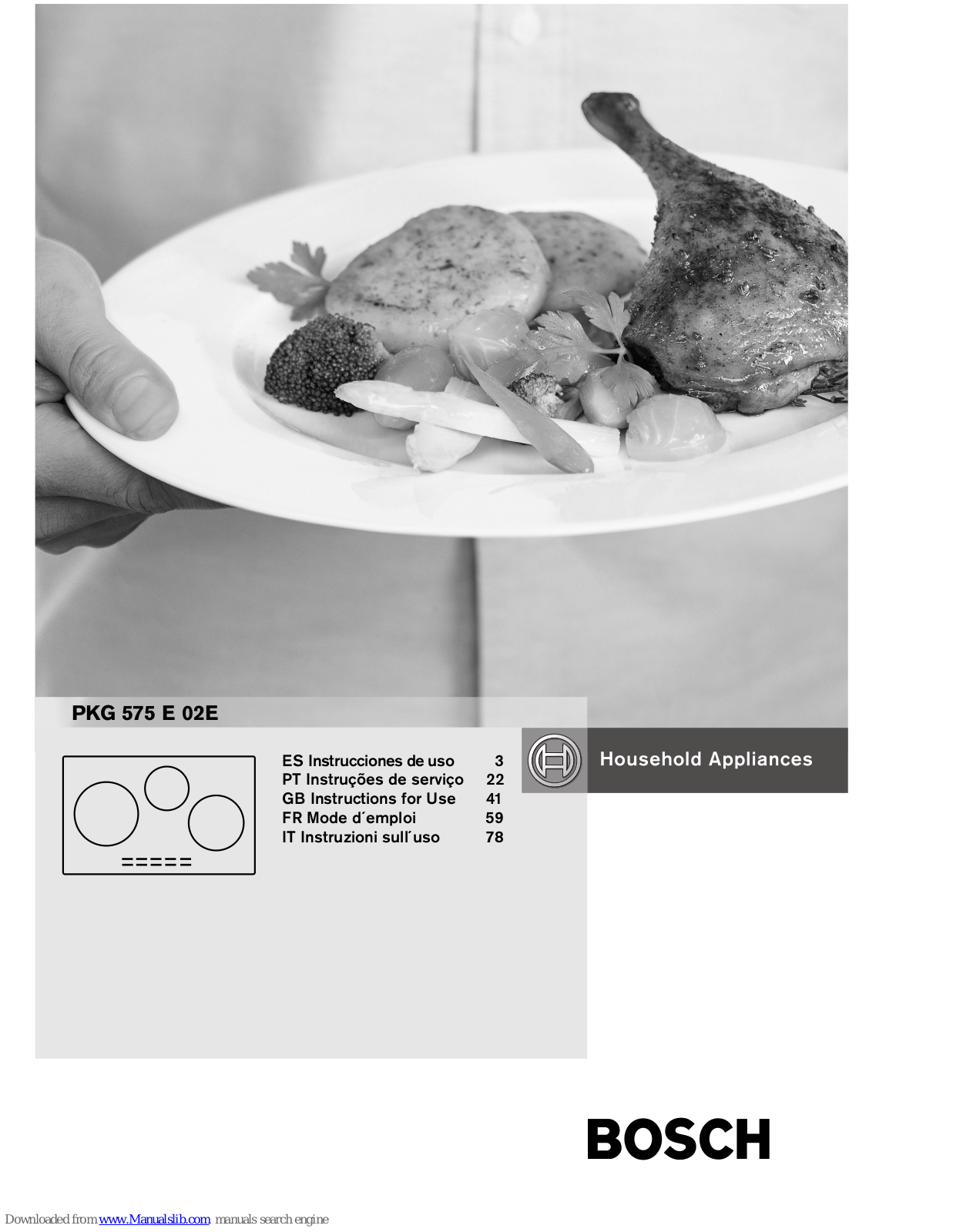 Bosch PKG 575 E 02E Instructions For Use Manual