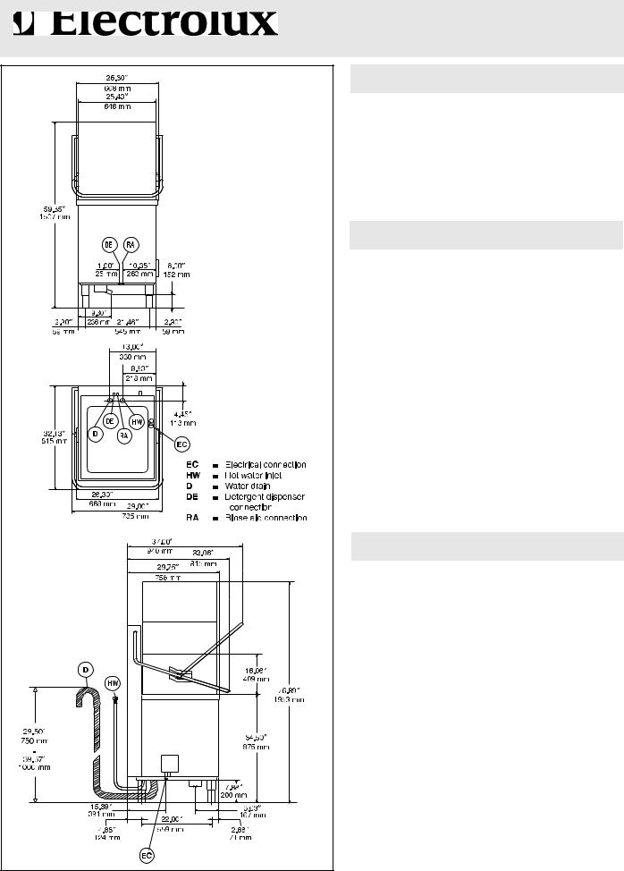 Electrolux 504205 (WT65M208DU), 504206 (WT65M240DU) General Manual