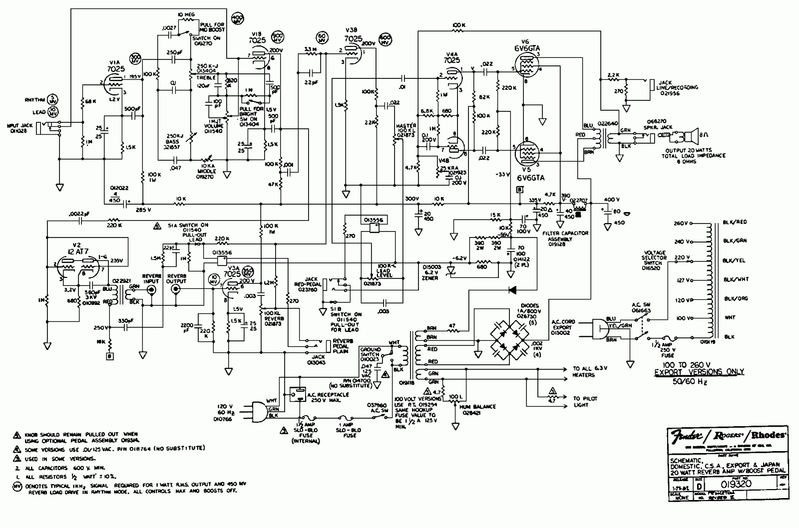 Fender Princeton-II-Boost Schematic