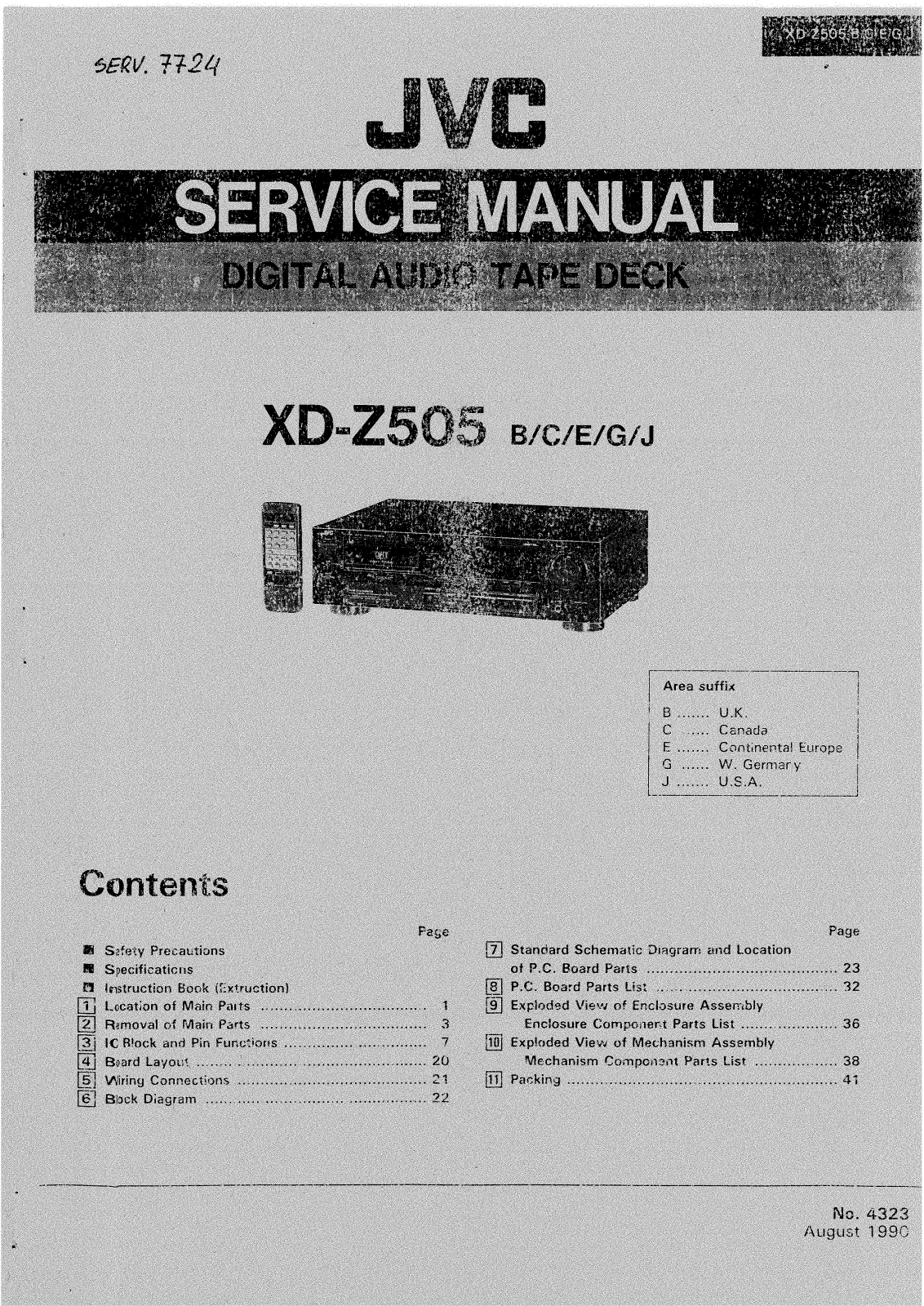 Jvc XD-Z505 Service Manual