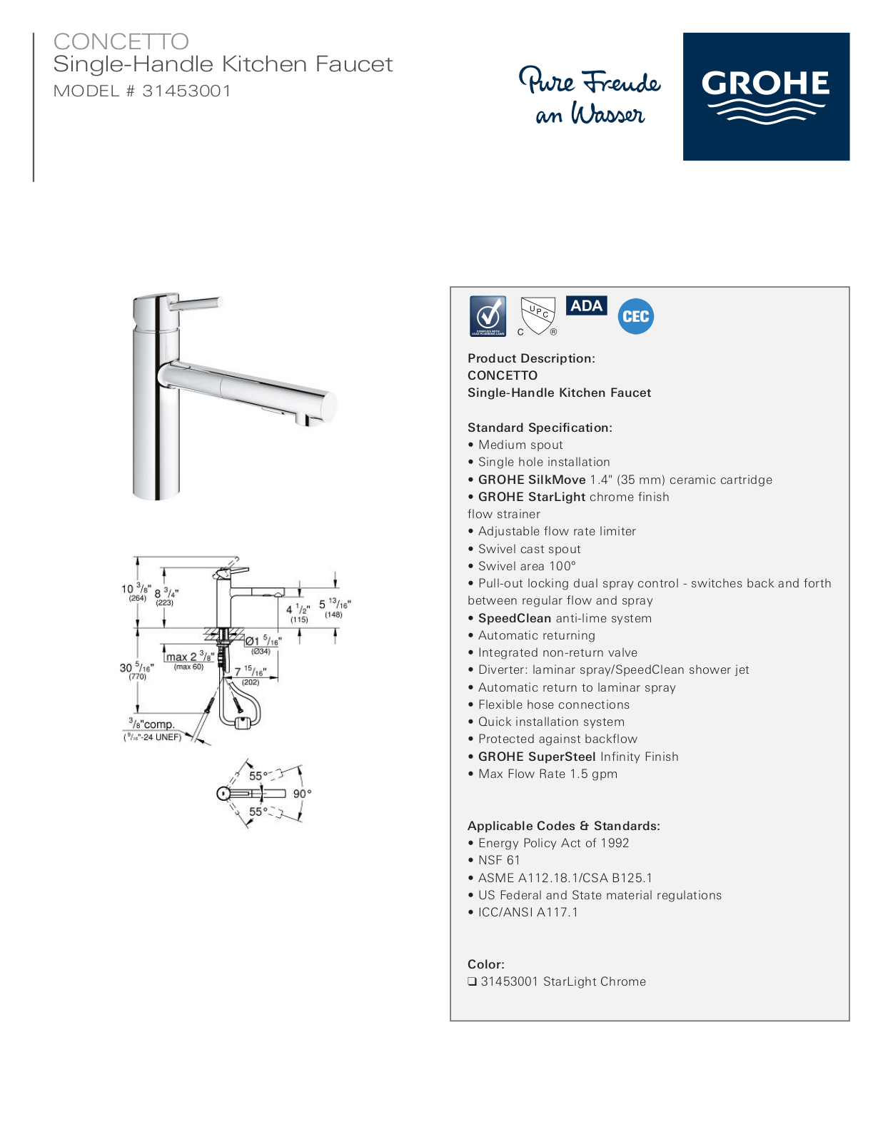 GROHE GRH5307 Specifications - ManualMachine.com