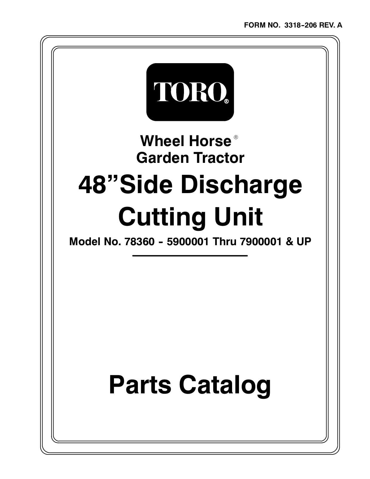 Toro 78360 Parts Catalogue