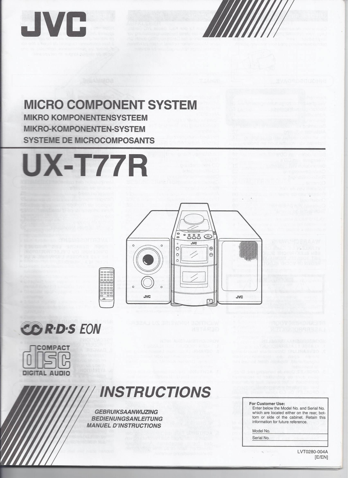 JVC UX-T55 User Manual