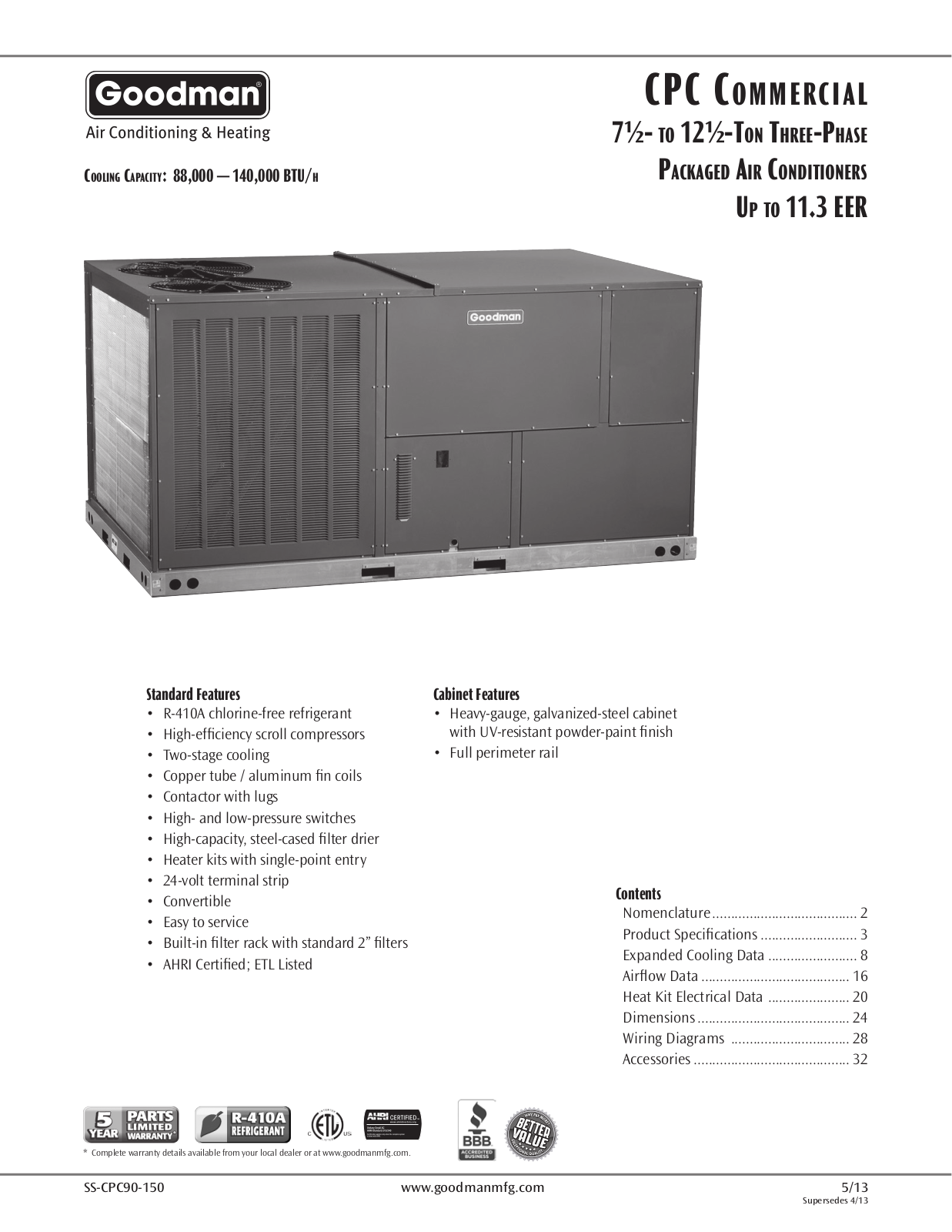 Goodman Mfg SS-CPC90-150 User Manual