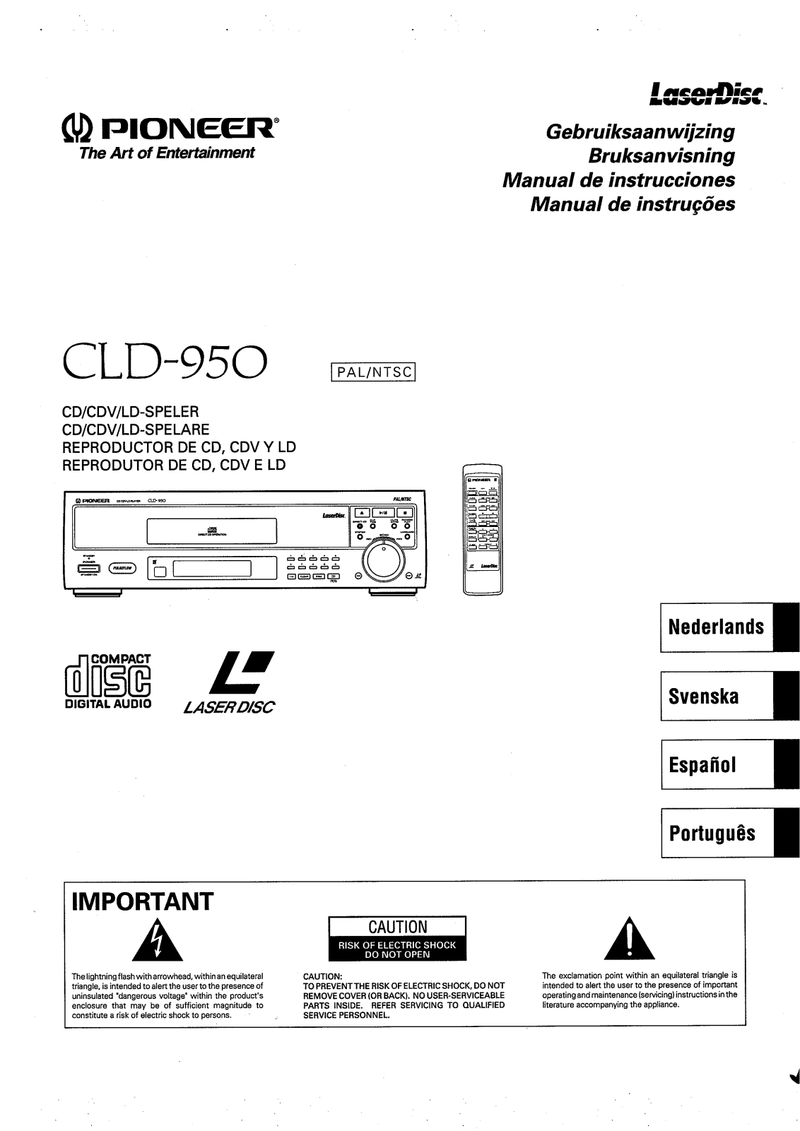 PIONEER CLD-950 User Manual
