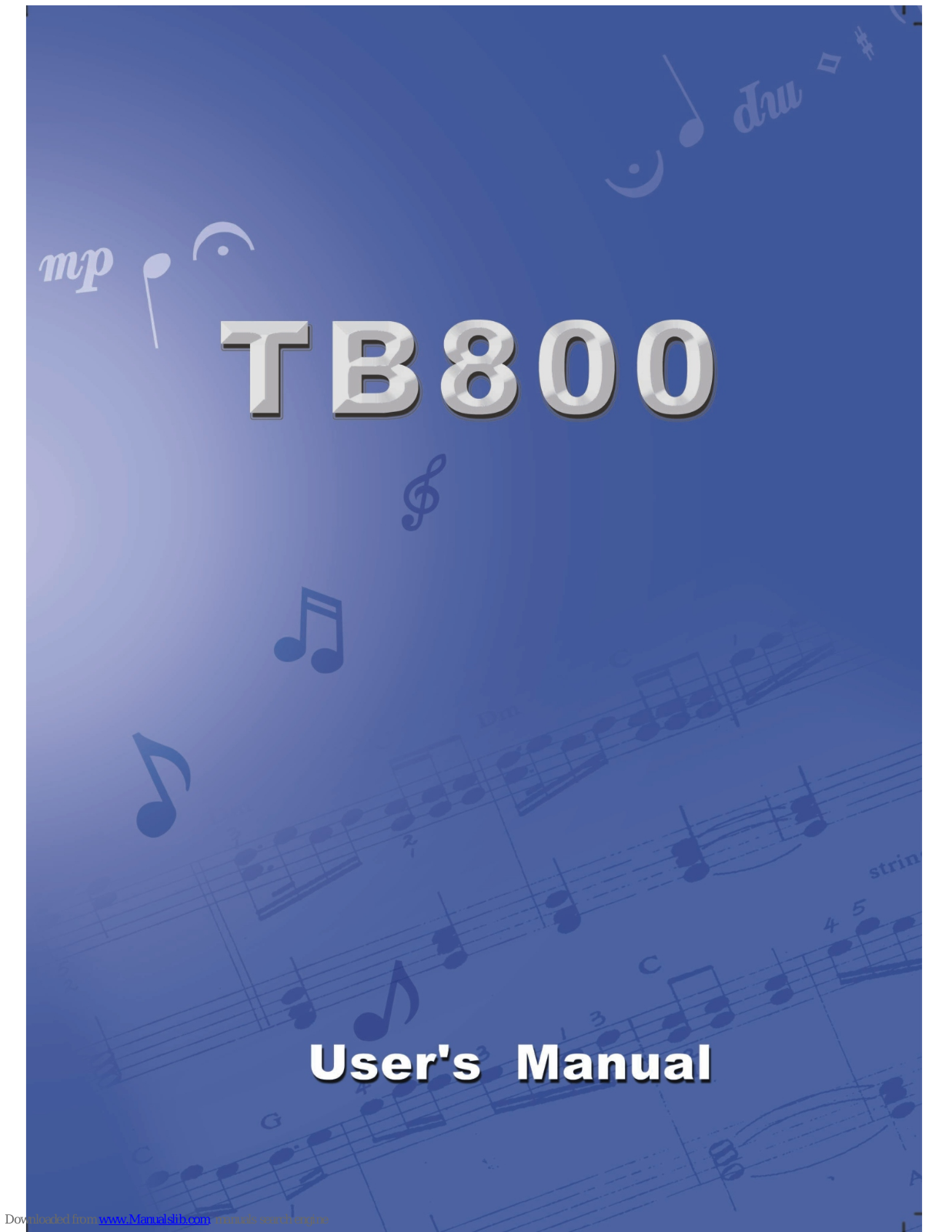 Clavitech TB800 User Manual