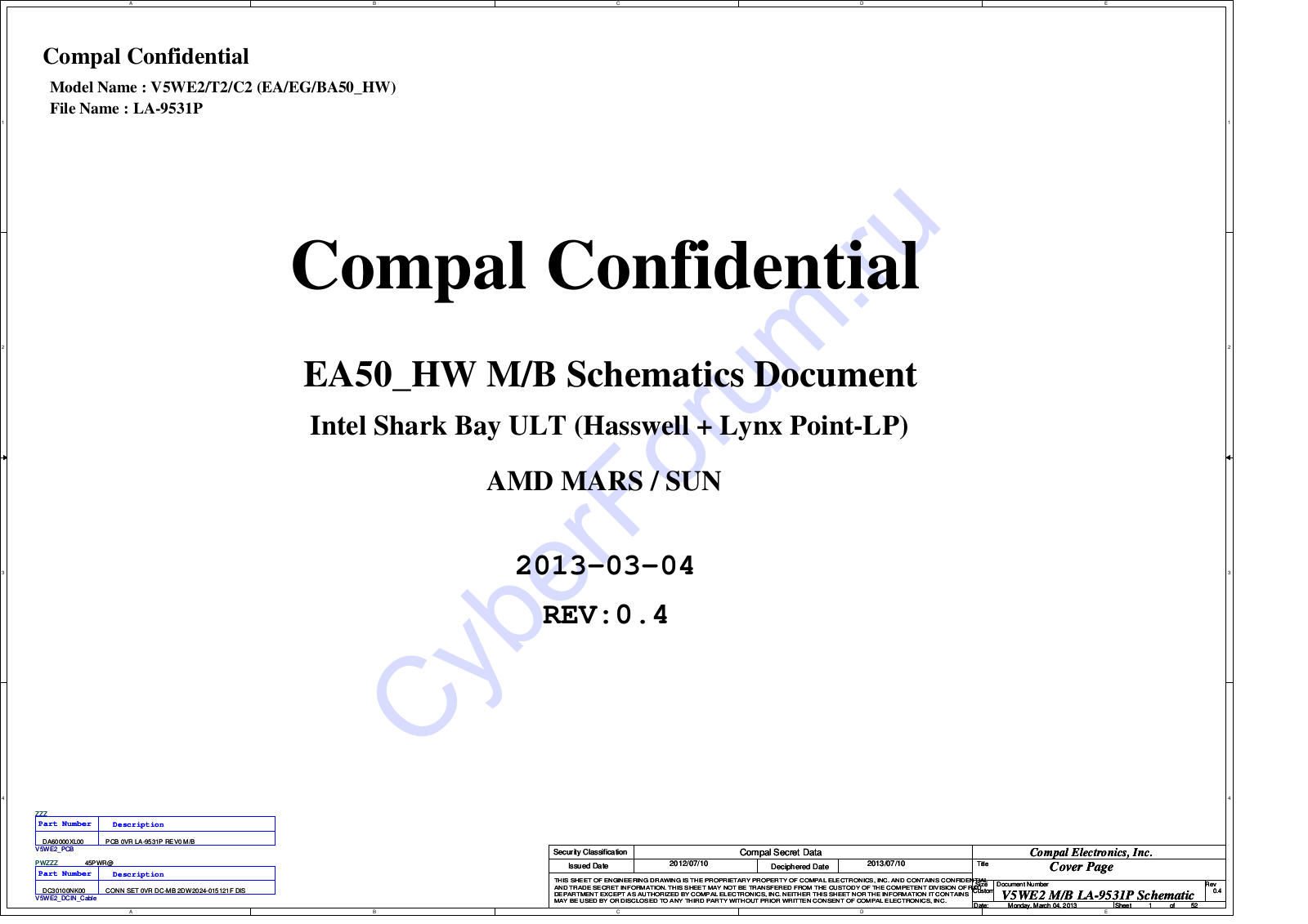 Compal LA-9531P Schematics