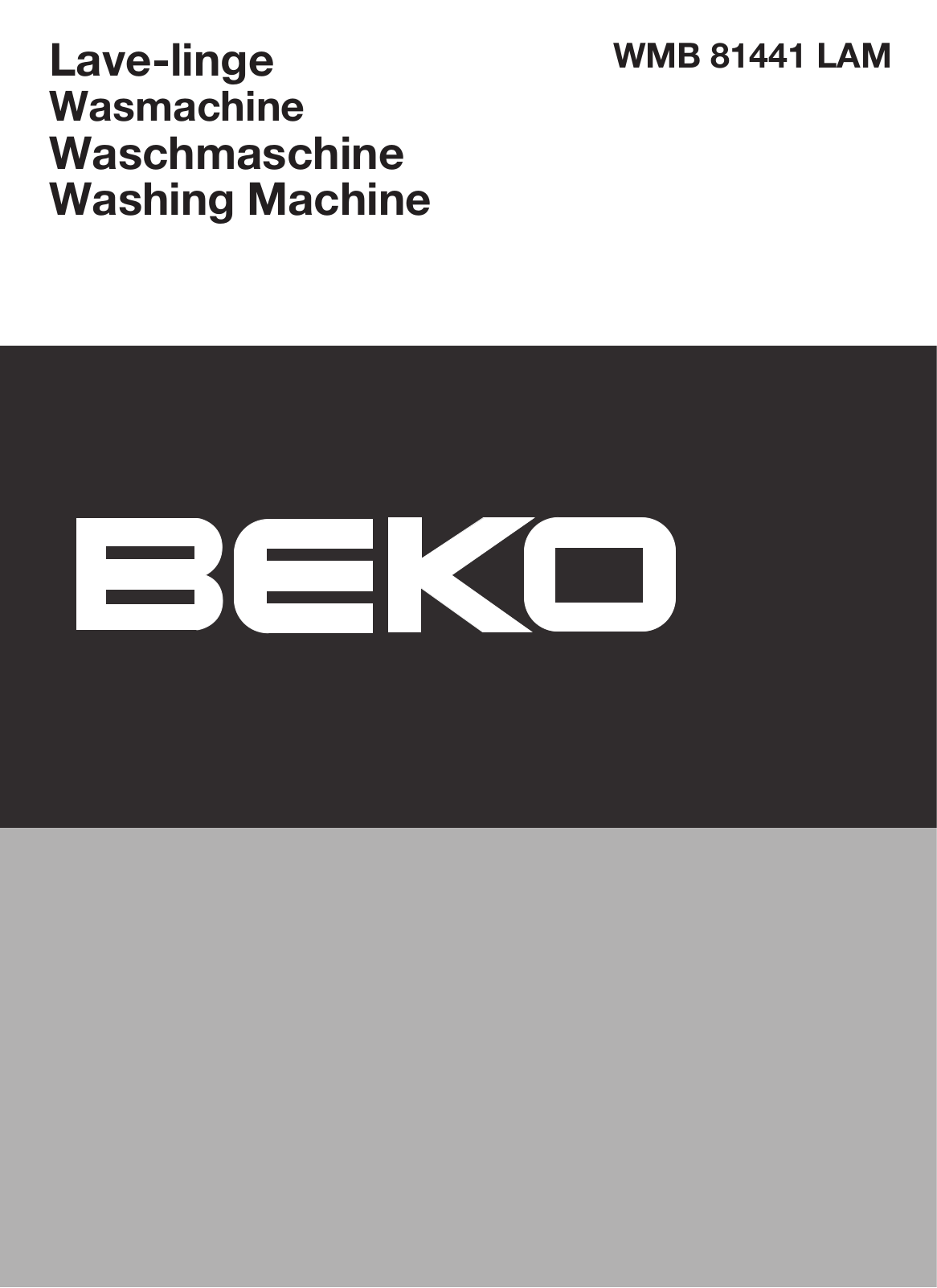 Beko WMB 81441 LAM User Manual