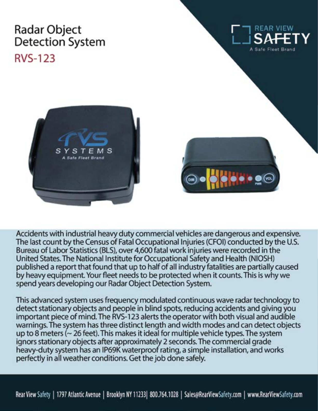 RVS Systems RVS-123 Specsheet