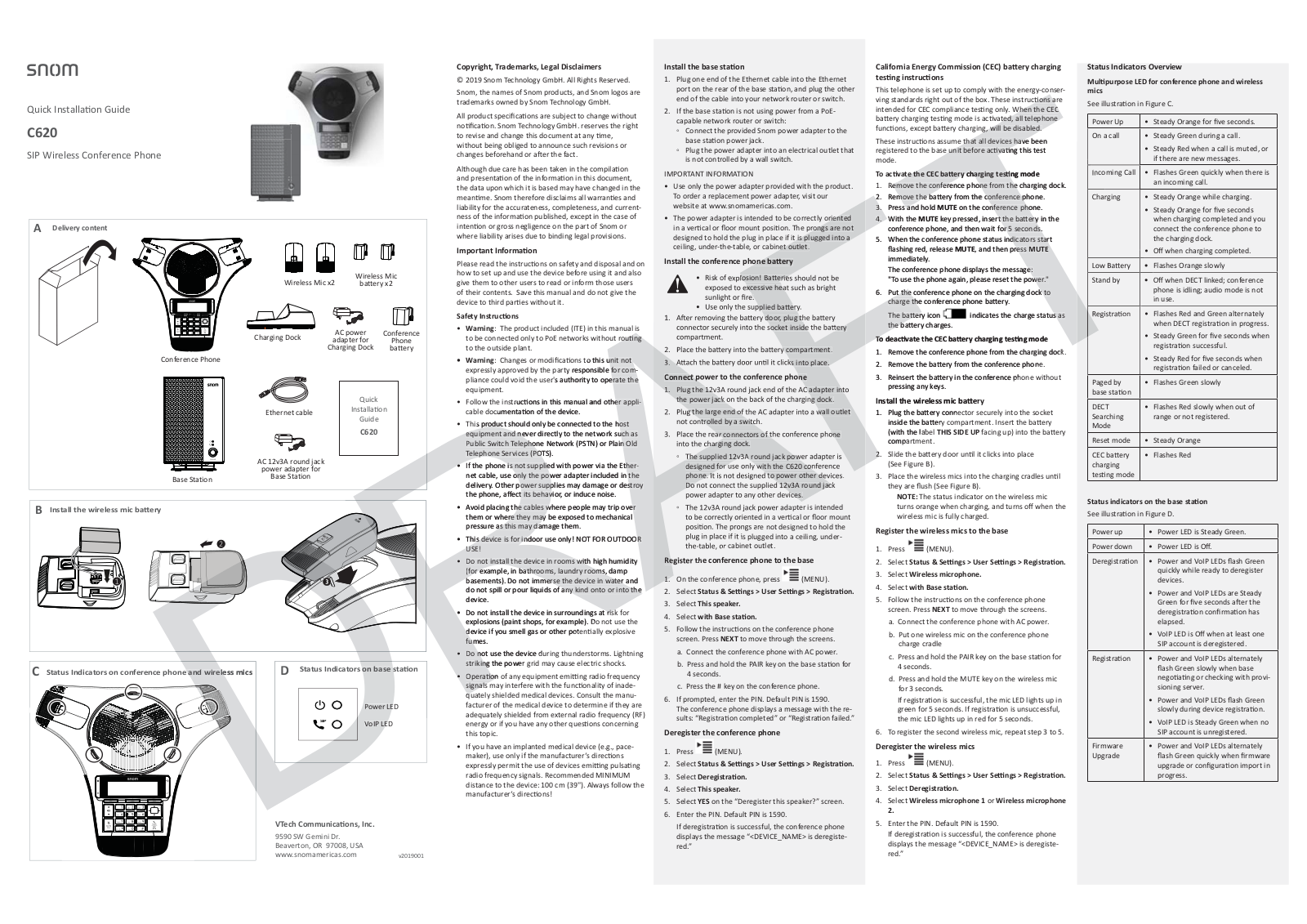 VTech Telecommunications 80 1553 01, 80 1553 00 User Manual