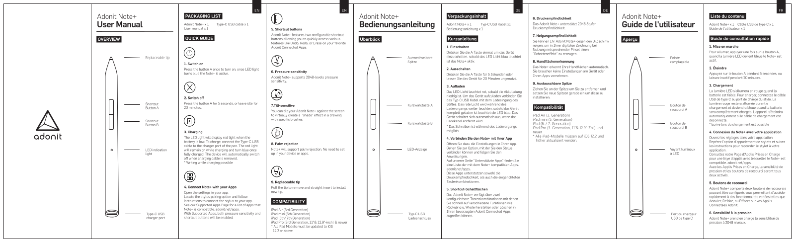 Adonit Note+ User Manual