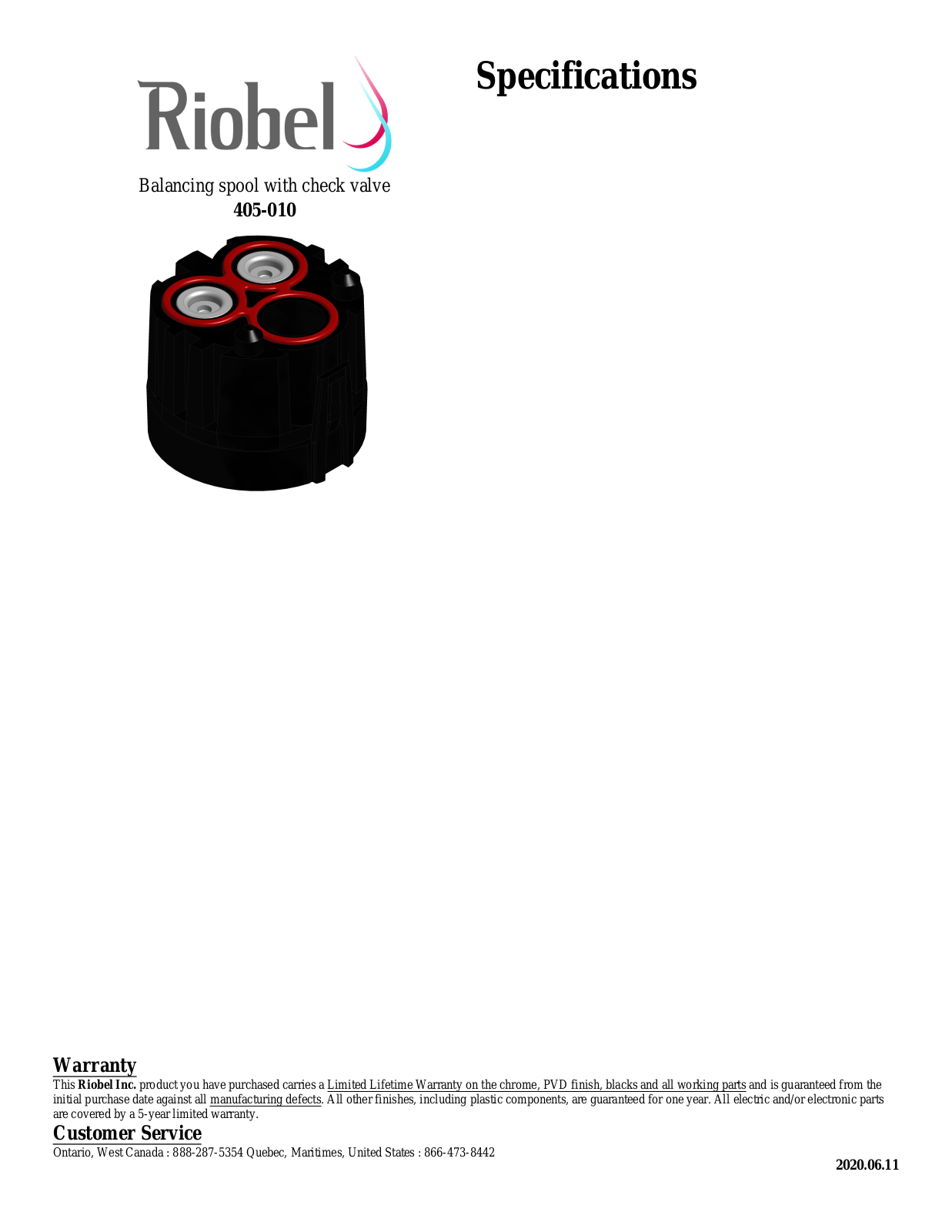 Riobel 405010 Specifications - ManualMachine.com