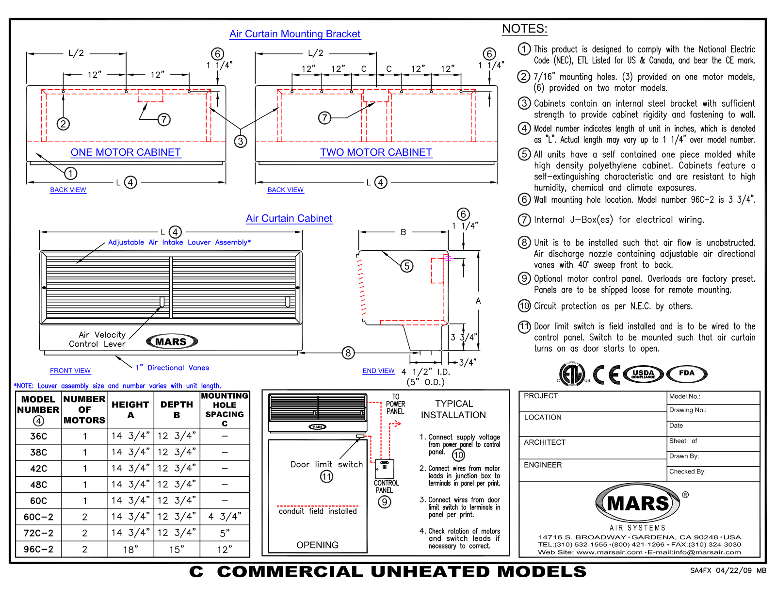 Mars Air 38C User Manual