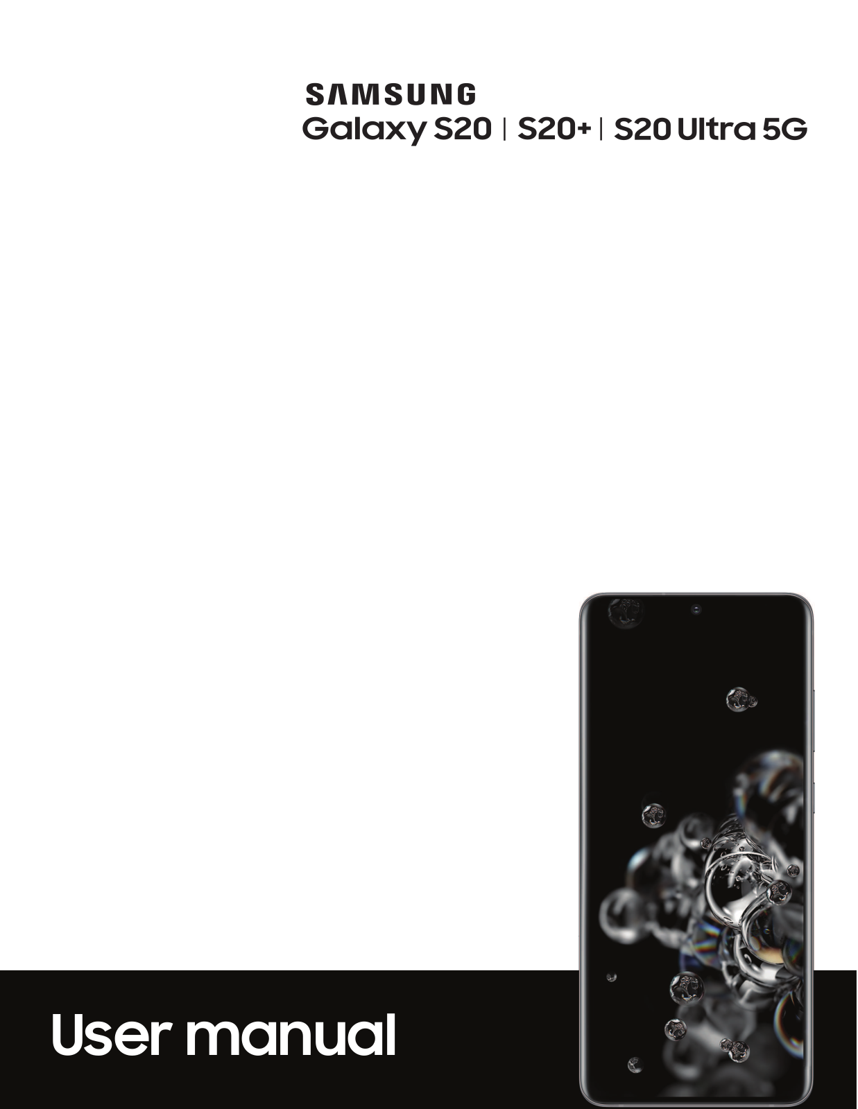 Samsung Galaxy S20, Galaxy  S20 Ultra User Manual