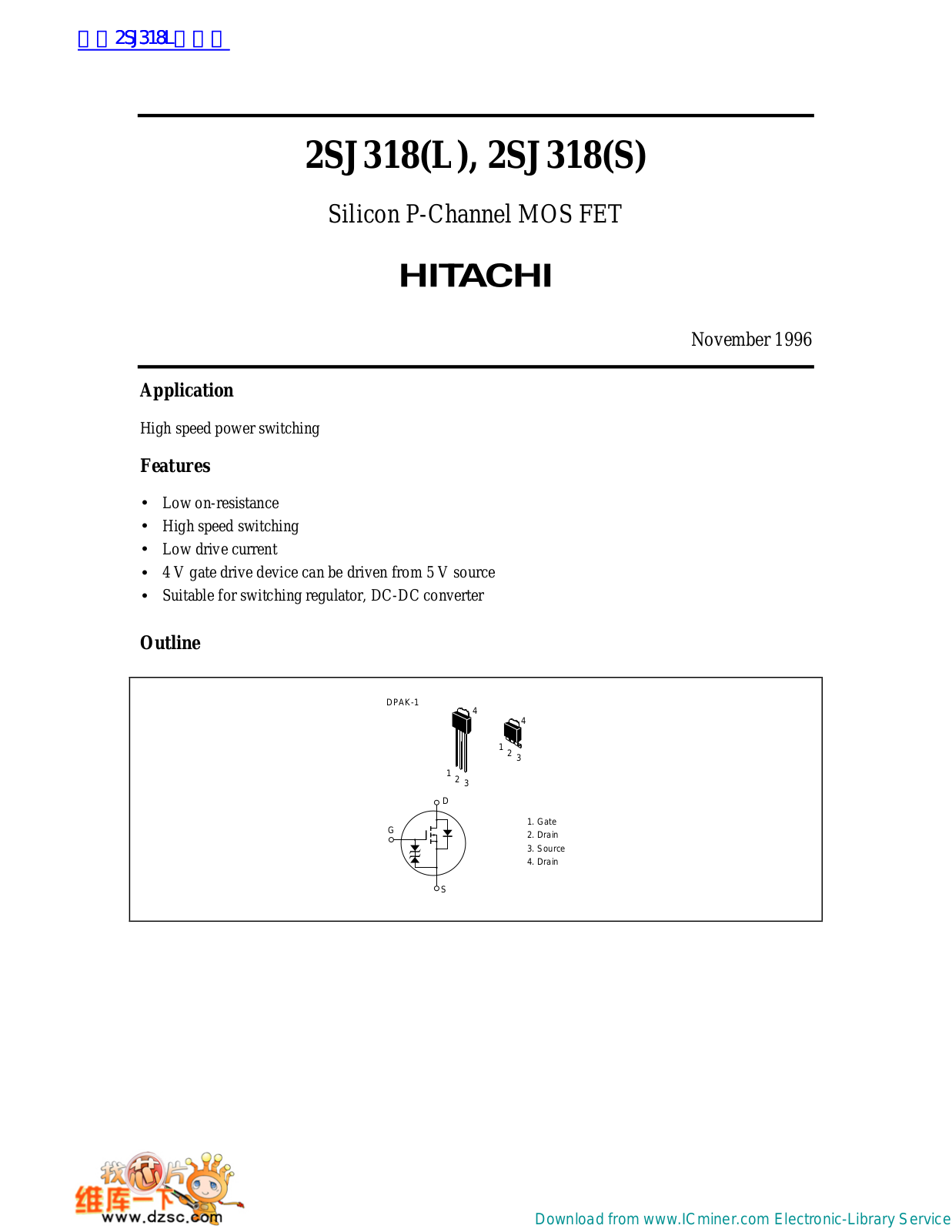 HITACHI 2SJ318-L, 2SJ318-S User Manual