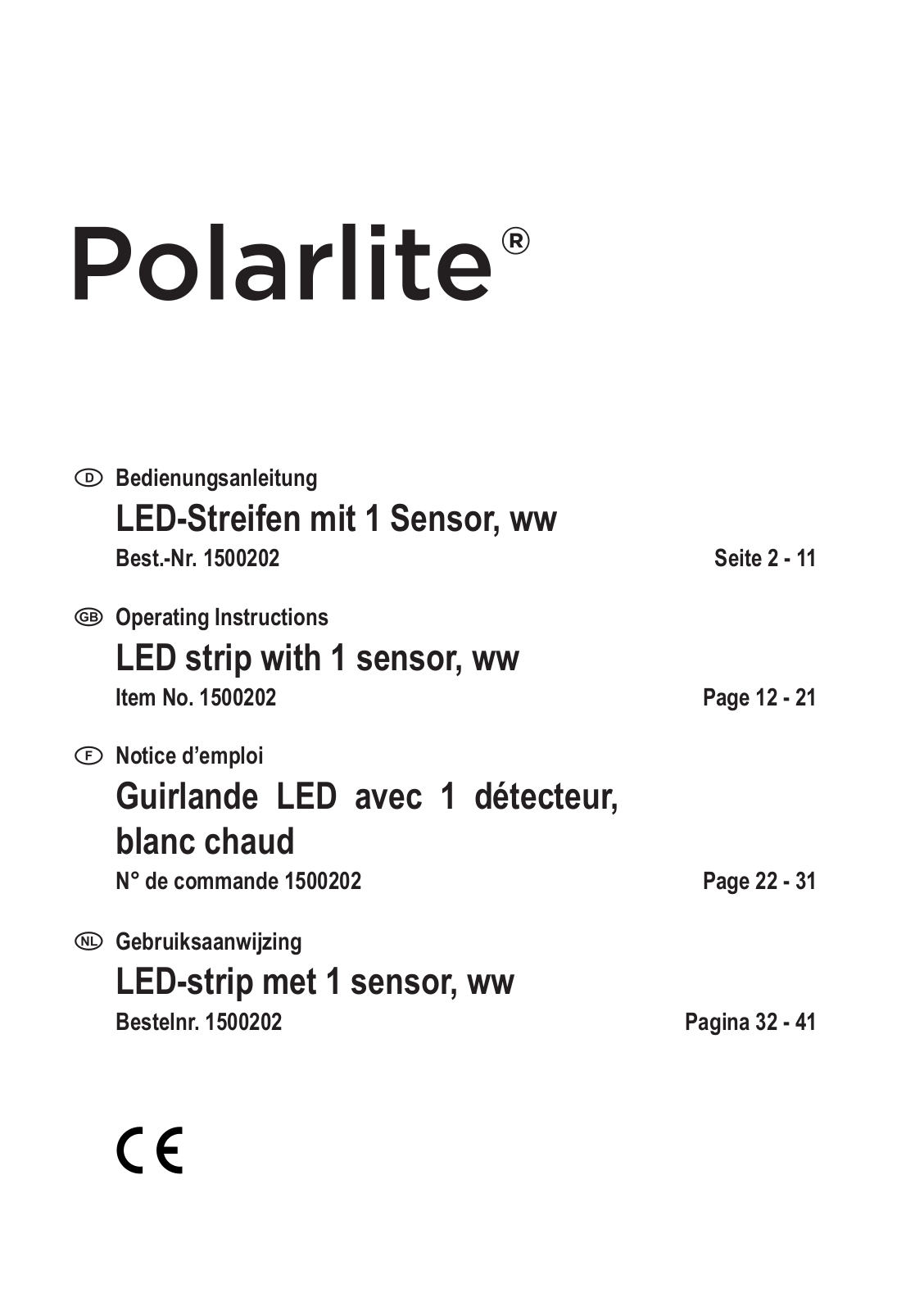 Polarlite 1500202 User guide