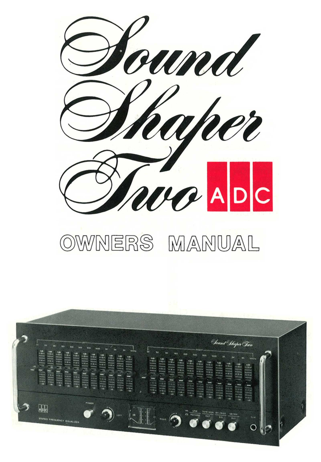 Adc Soun Shaper Two Owners Manual