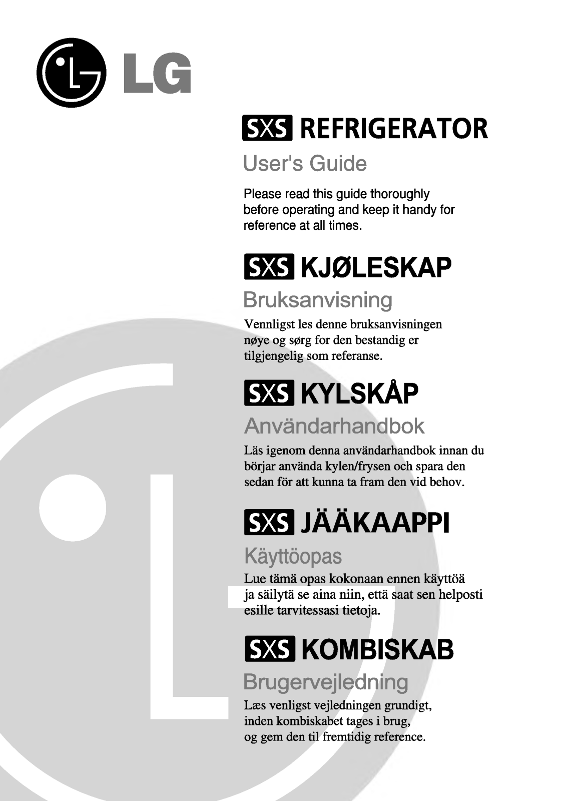 Lg GC-L207TLQK, GC-L207TVWK, GC-L207TTJK, GC-P207TTJK, GC-L207TVQK User Manual