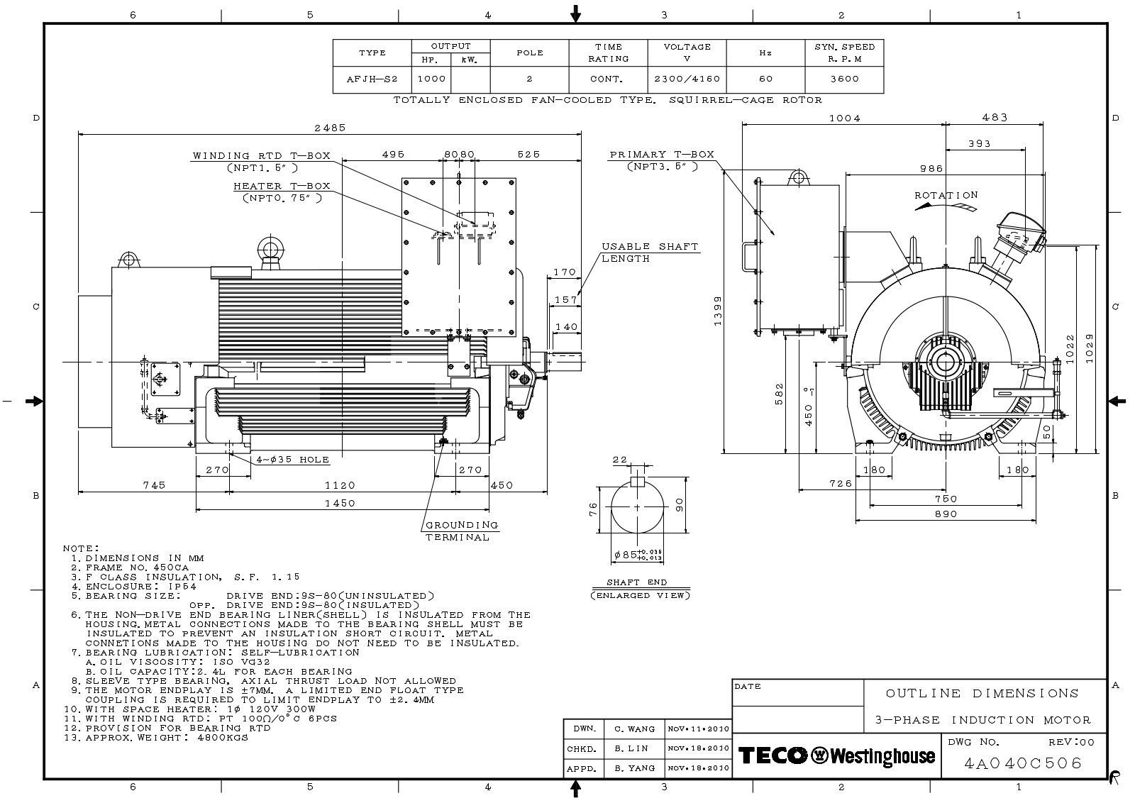 Teco JF10002 Reference Drawing