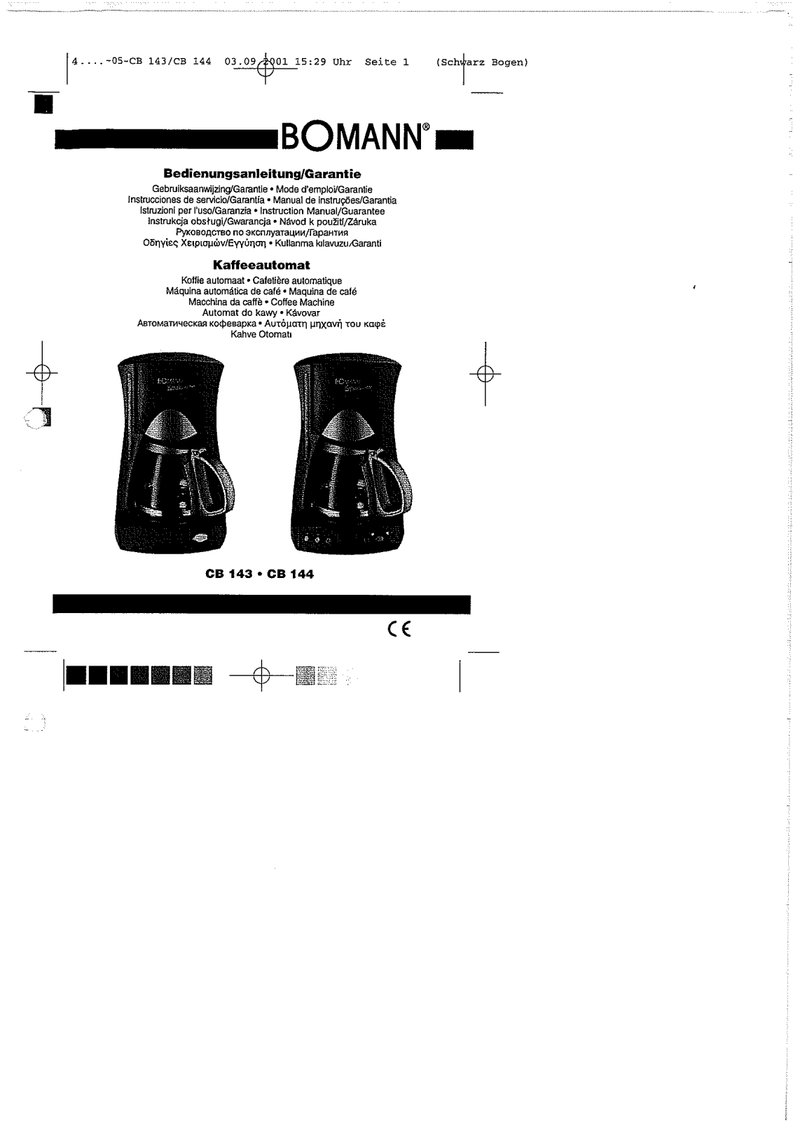 BOMANN CB143 User Manual