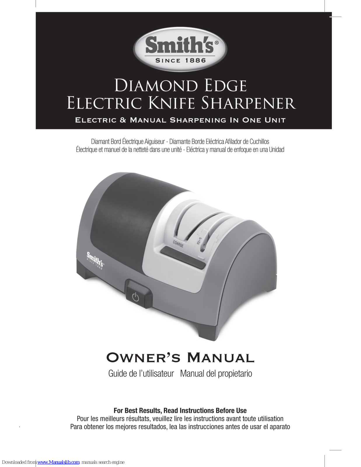 Smith's Heating First Diamond Edge S-50376 Owner's Manual