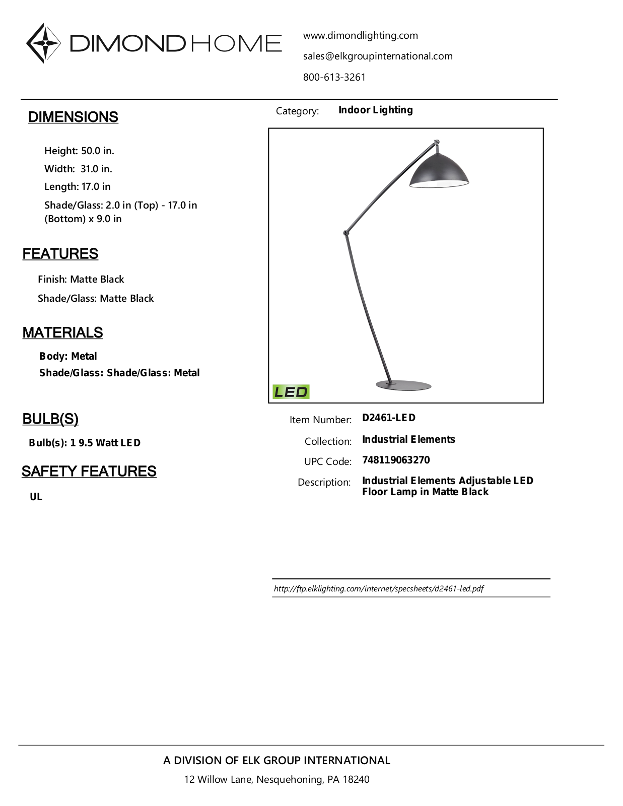 ELK Home D2461LED User Manual