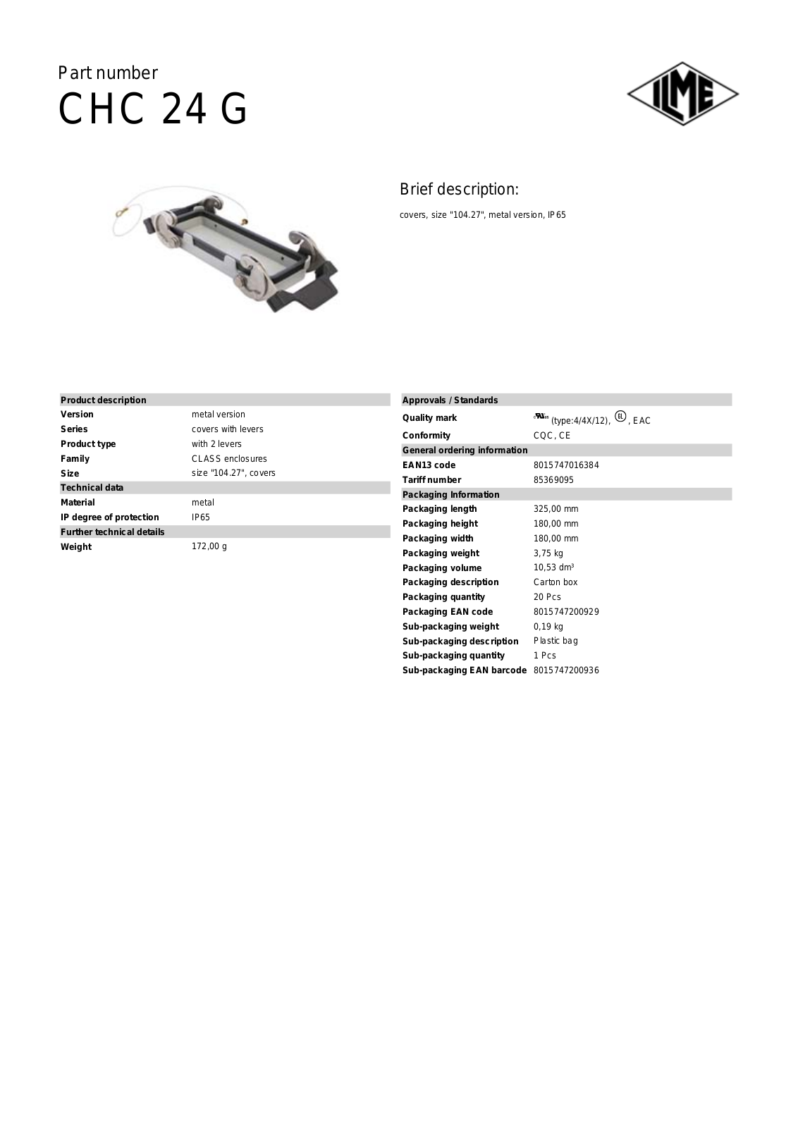 ILME CHC-24G Data Sheet