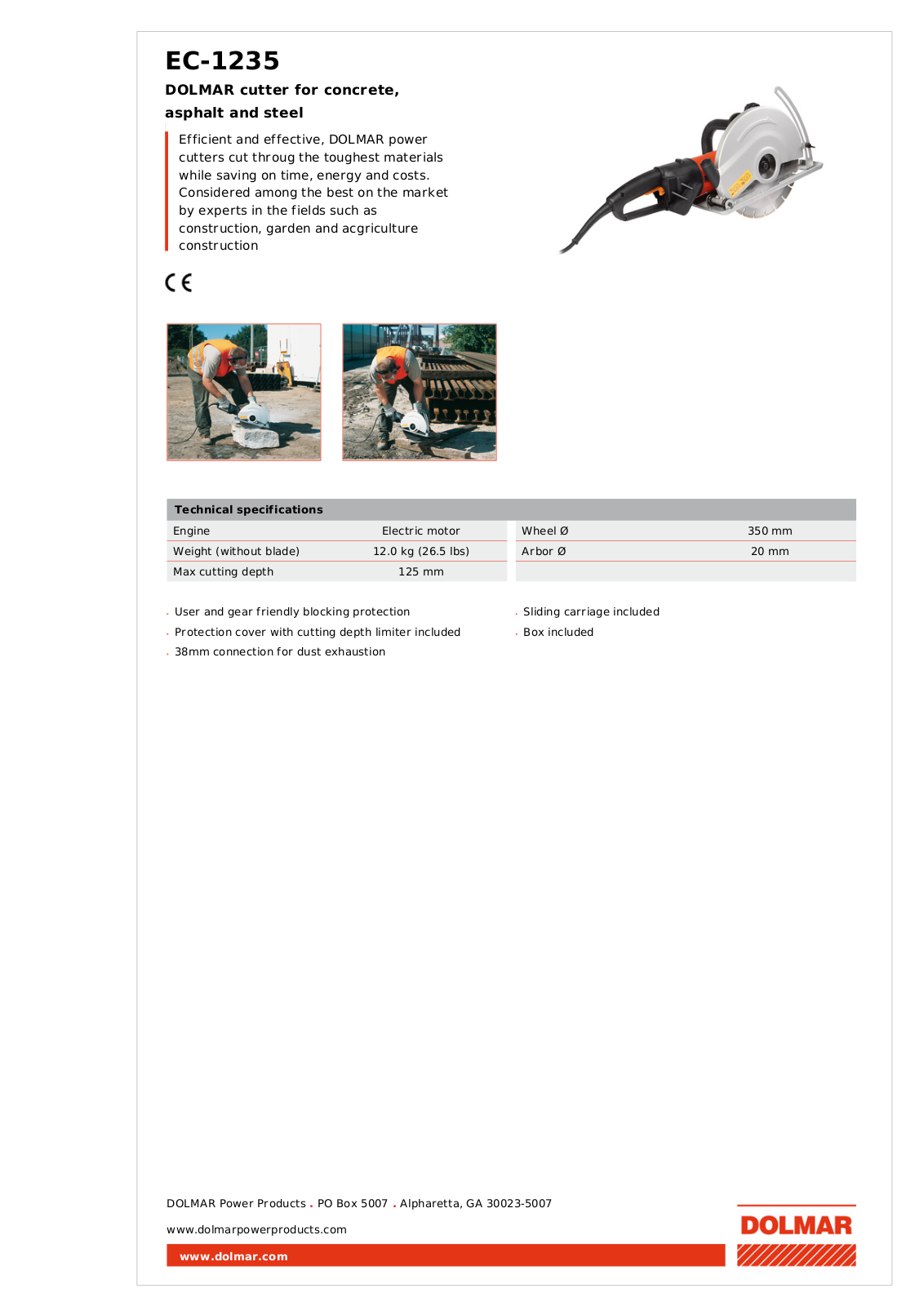 Dolmar EC-1235 Technical specifications