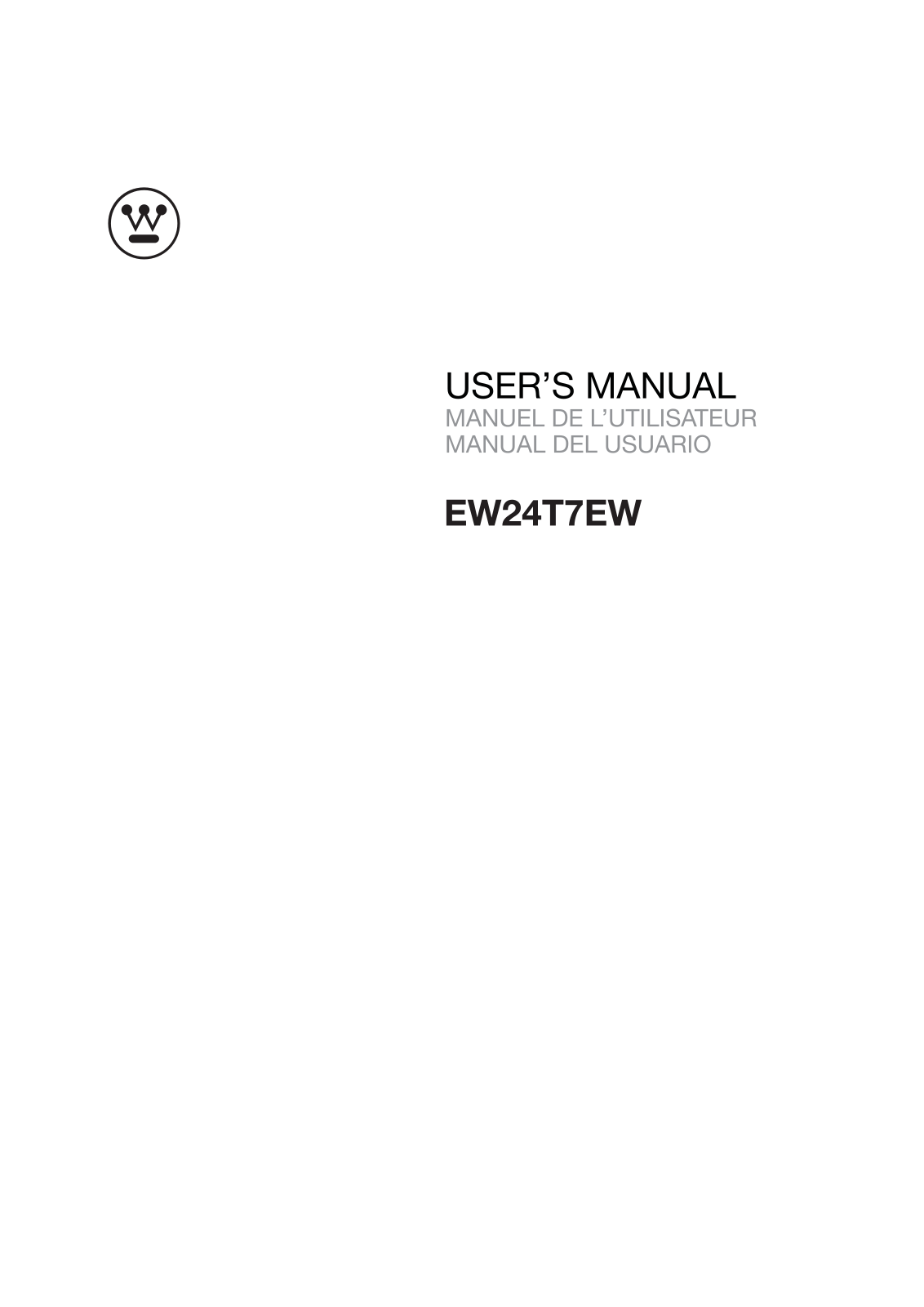 Westinghouse Digital EW24T7EW User Manual