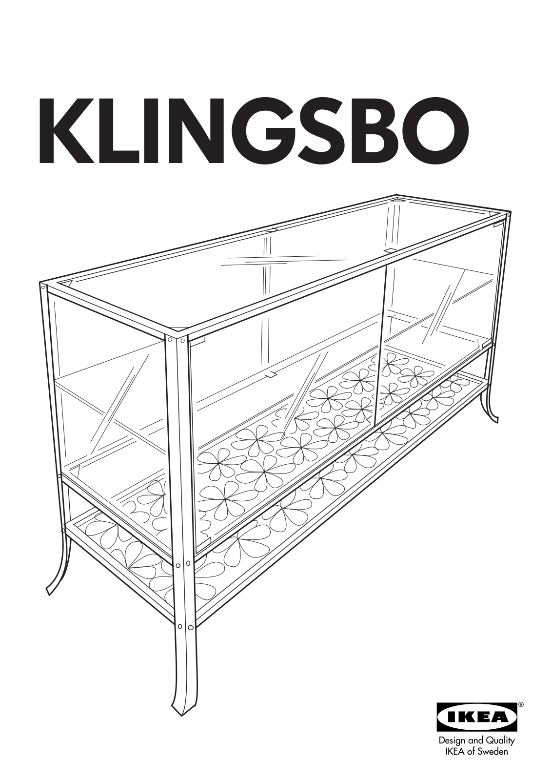IKEA KLINGSBO GLASS DOOR CABINET 47X31