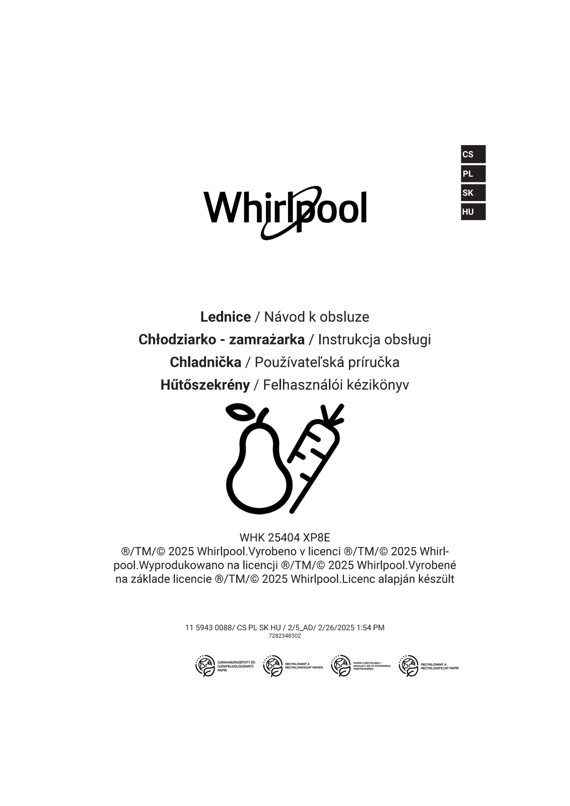 WHIRLPOOL WHK26402XP4E User guide - ManualMachine.com