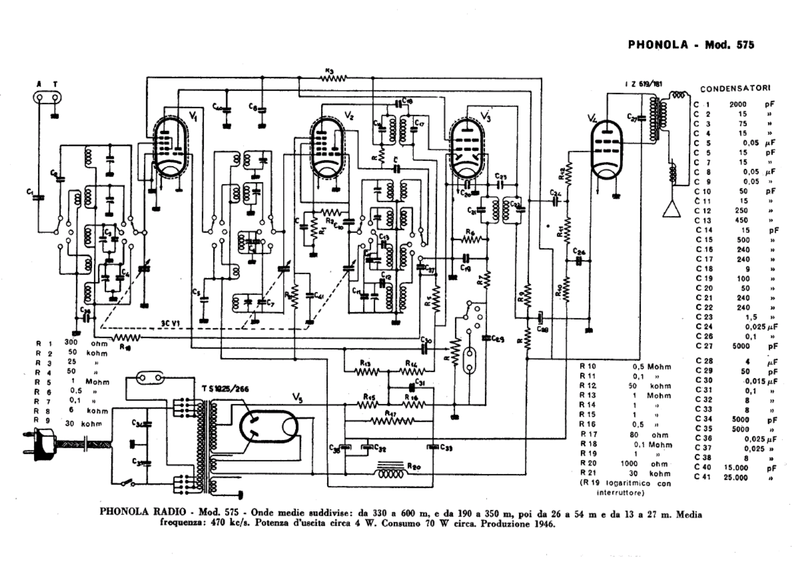 Phonola 575 3 schematic - ManualMachine.com