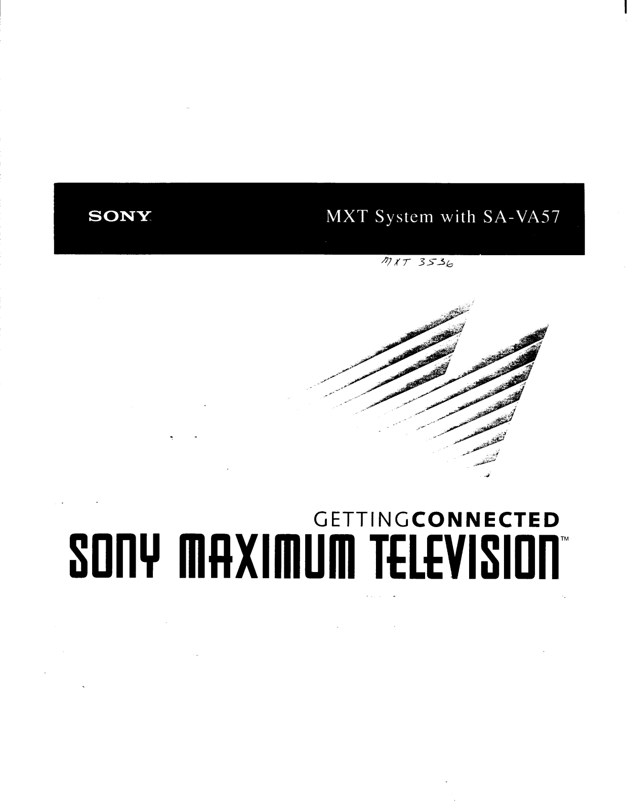 Sony MX-T3536 Operating Manual