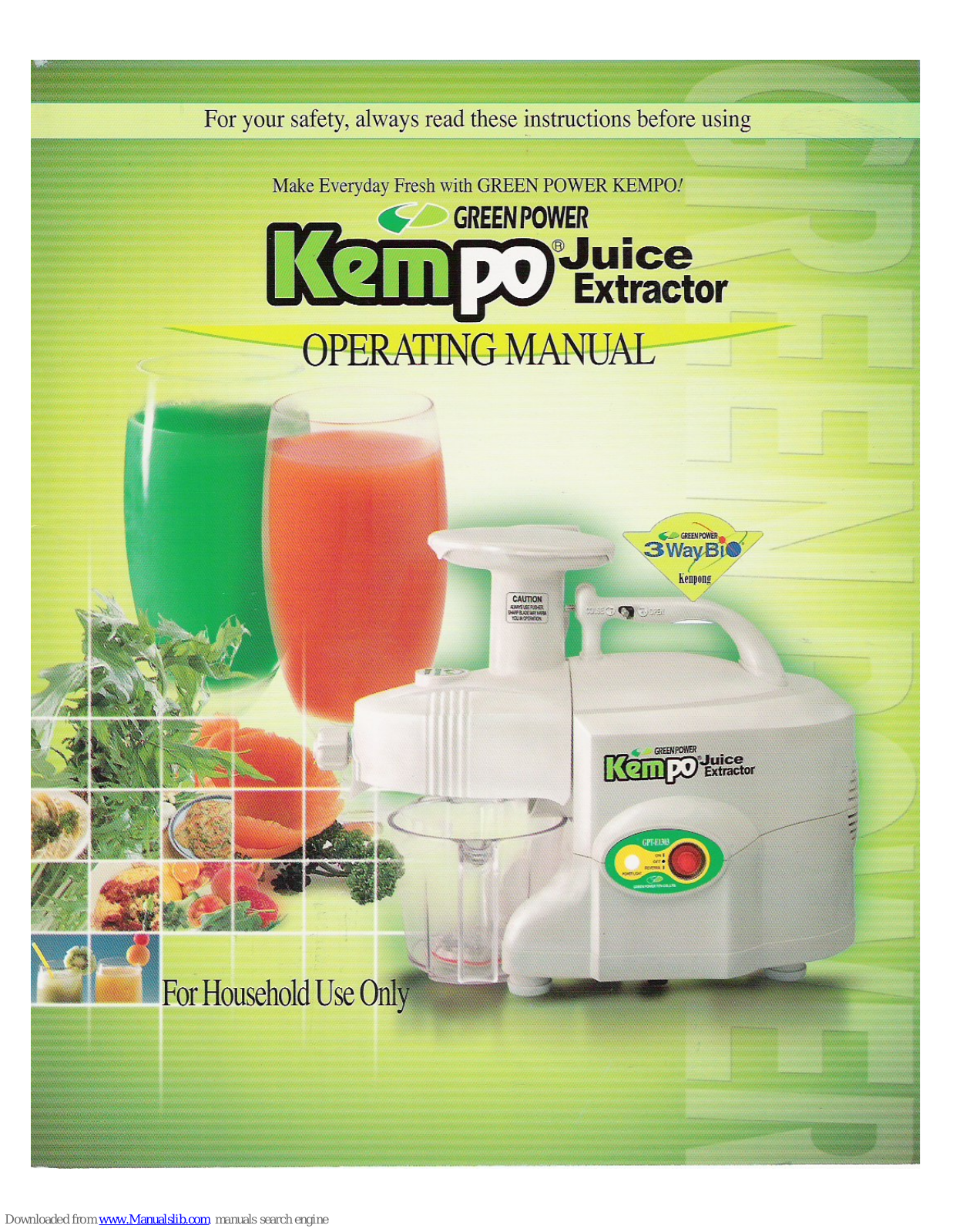 Green Power Kempo, KEMPO GPT-E1303 Operating Manual