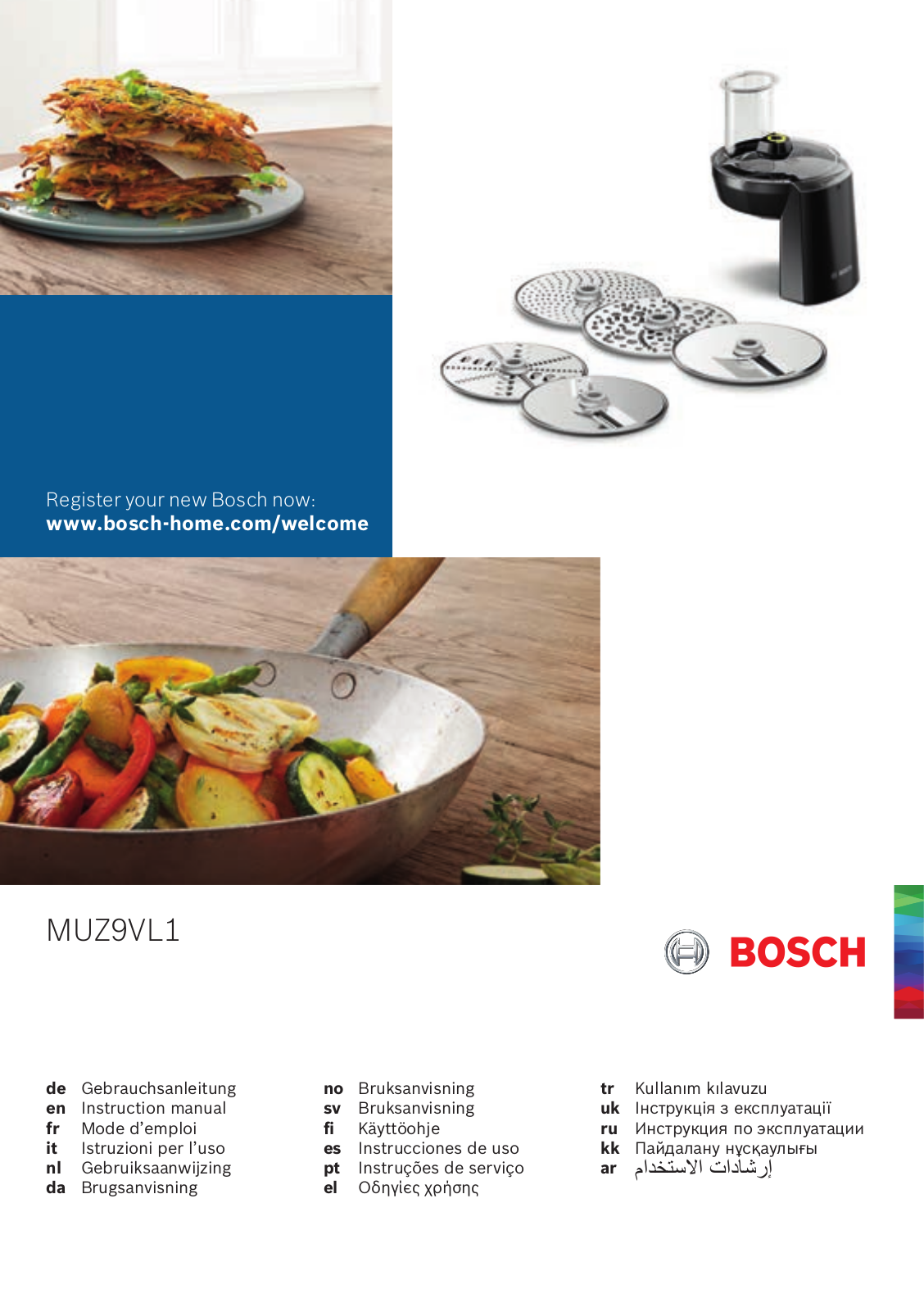 Bosch MUZ9VL1 operation manual