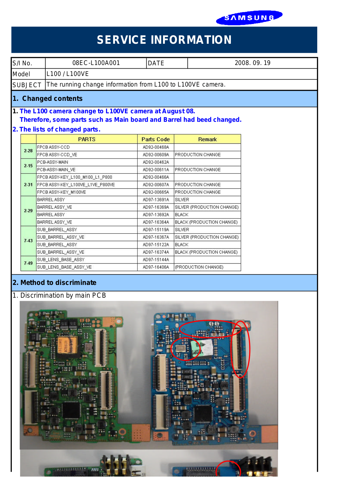 SAMSUNG L100 Exploded View