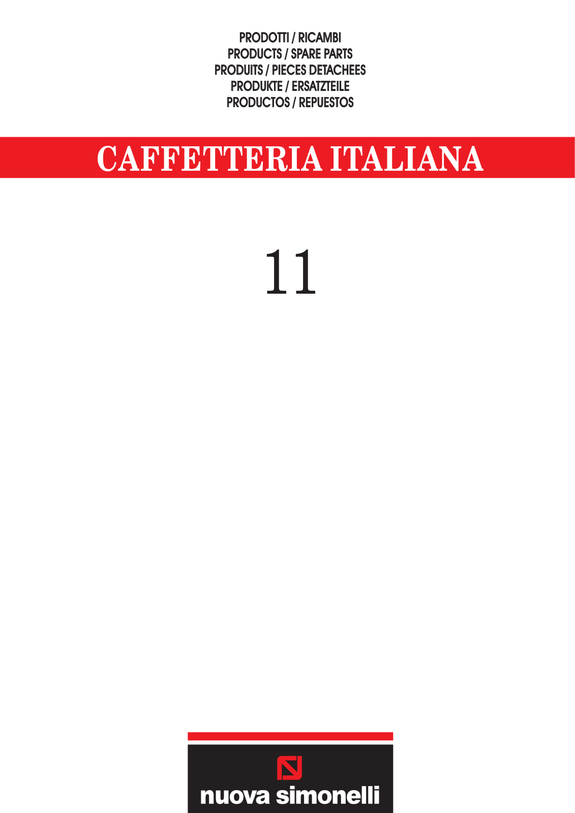 Nuova Simonelli USA Caffetteria Parts Manual