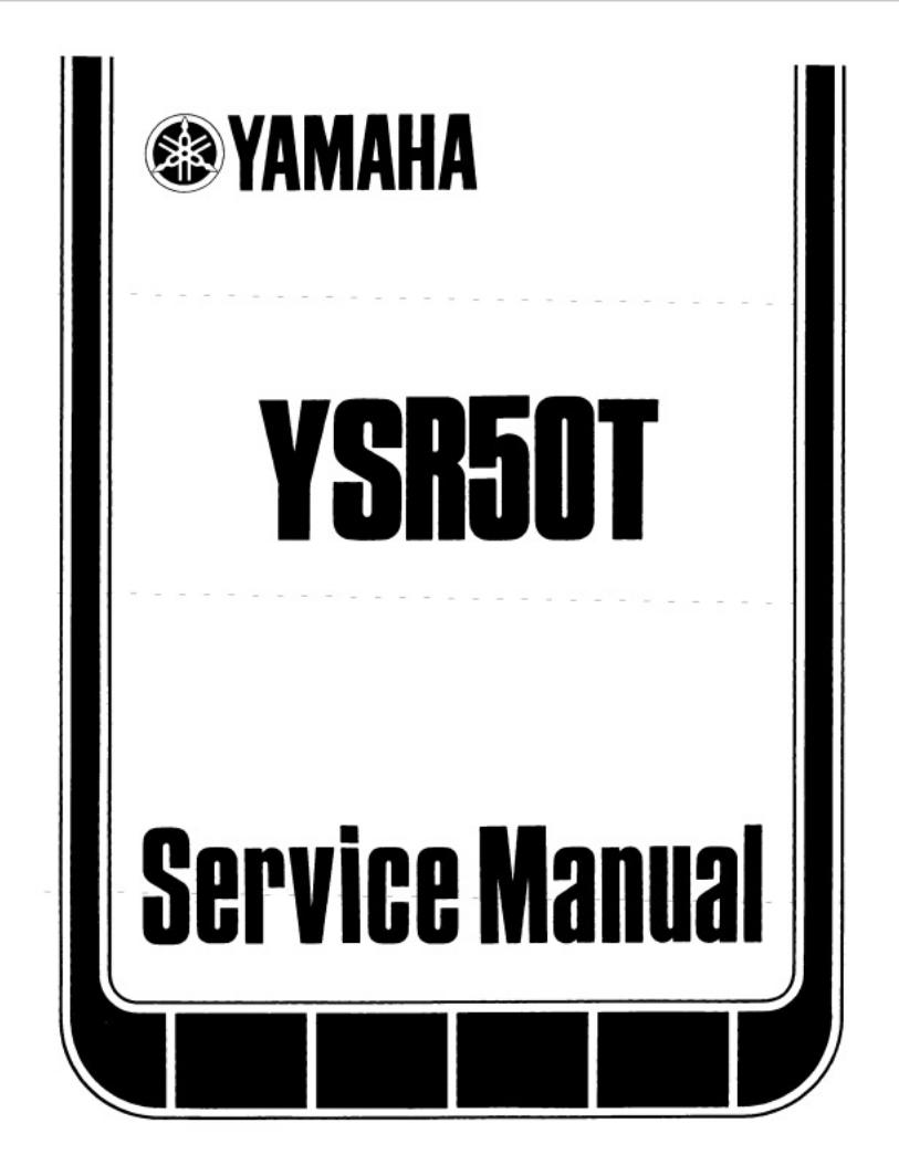 Yamaha YSR50T User Manual