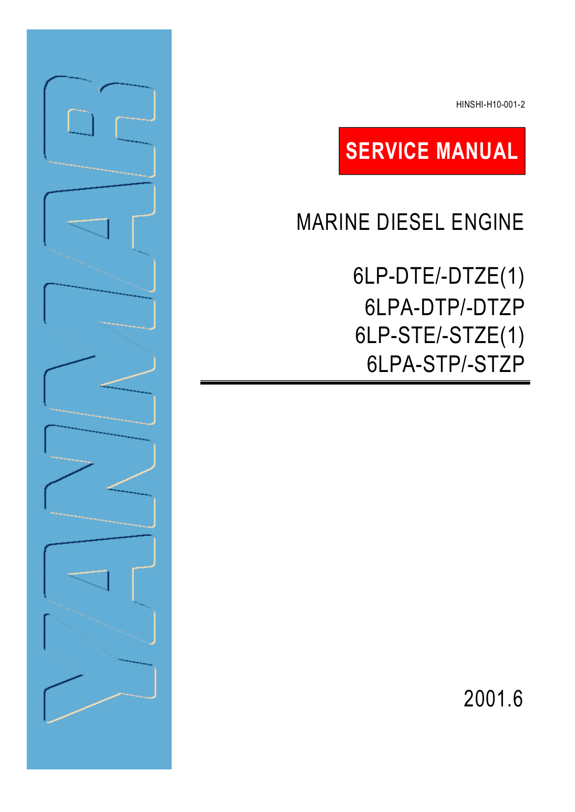 Yanmar 6LP-DTE, 6LP-DTZE, 6LPA-DTZP, 6LP-DTZE1, 6LP-STE Service Manual
