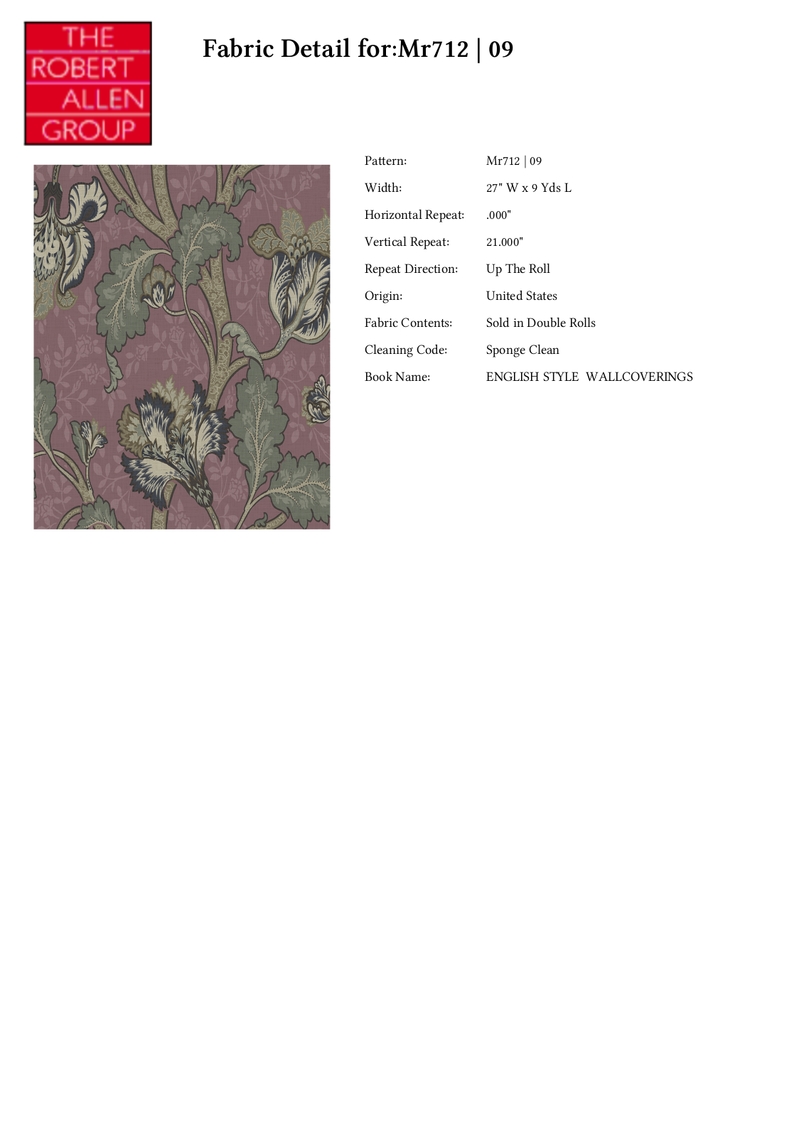 Robert Allen W004263377 Specifications - ManualMachine.com
