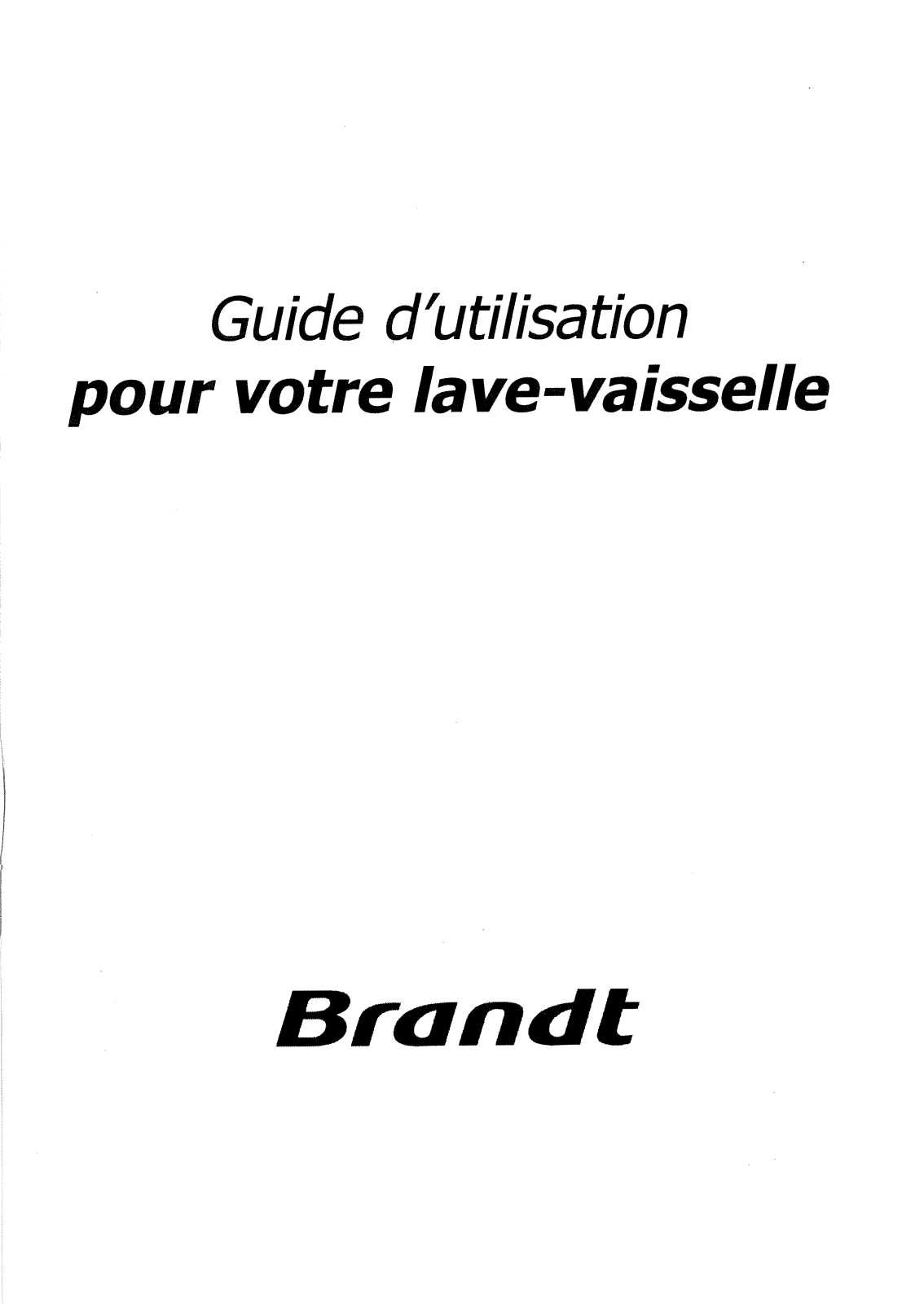 Brandt P3510 User Manual