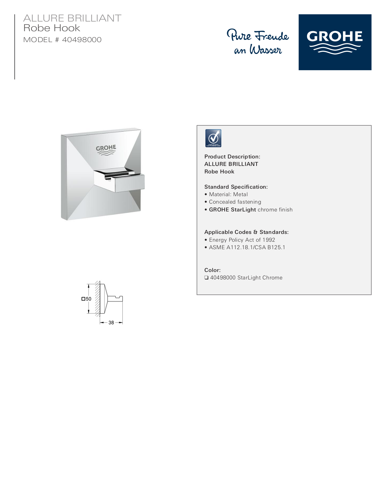 GROHE GRH4770 Specifications - ManualMachine.com
