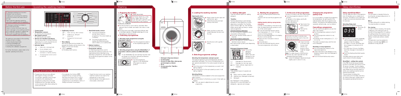 Miele WCD 660 Brief operating instructions