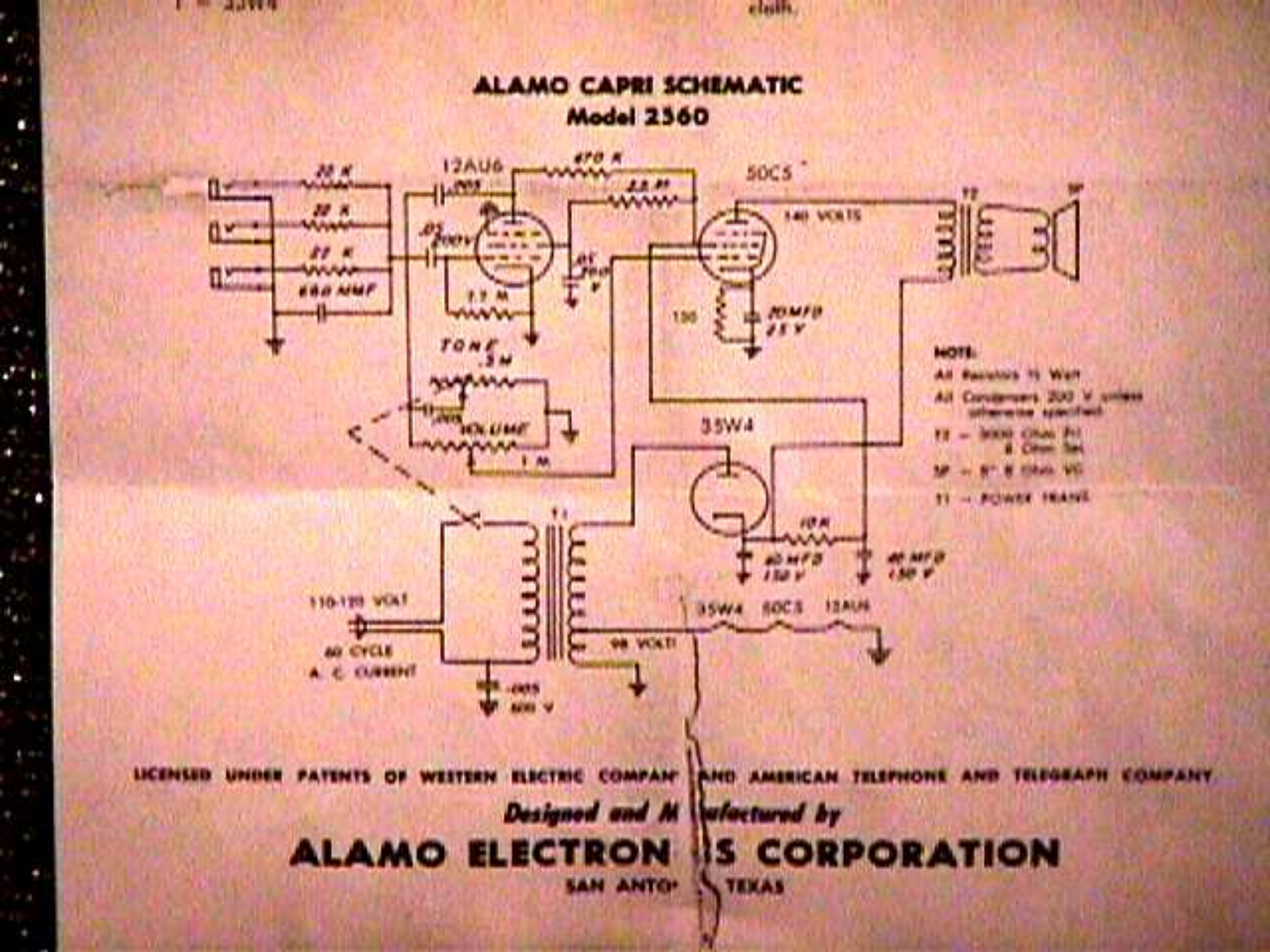 Alamo 2360 schematic