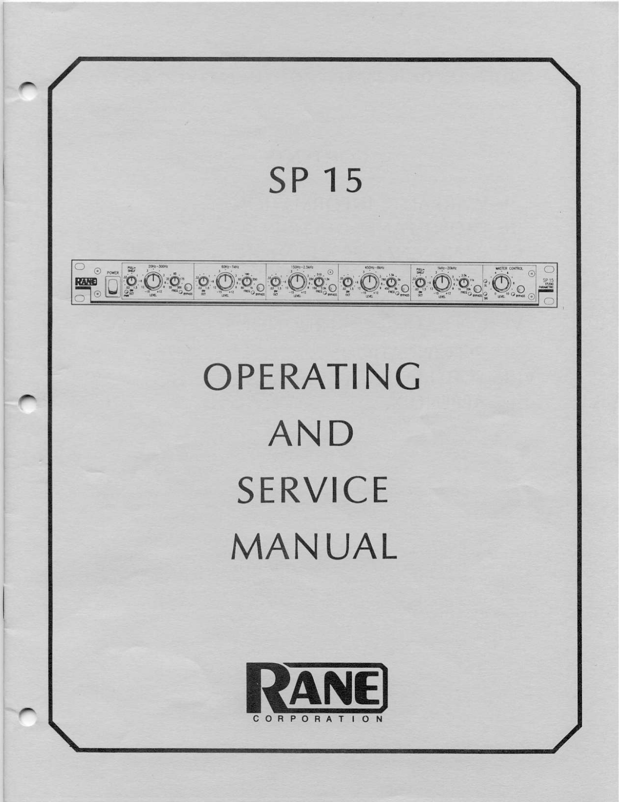 Rane SP 15 User Manual - ManualMachine.com