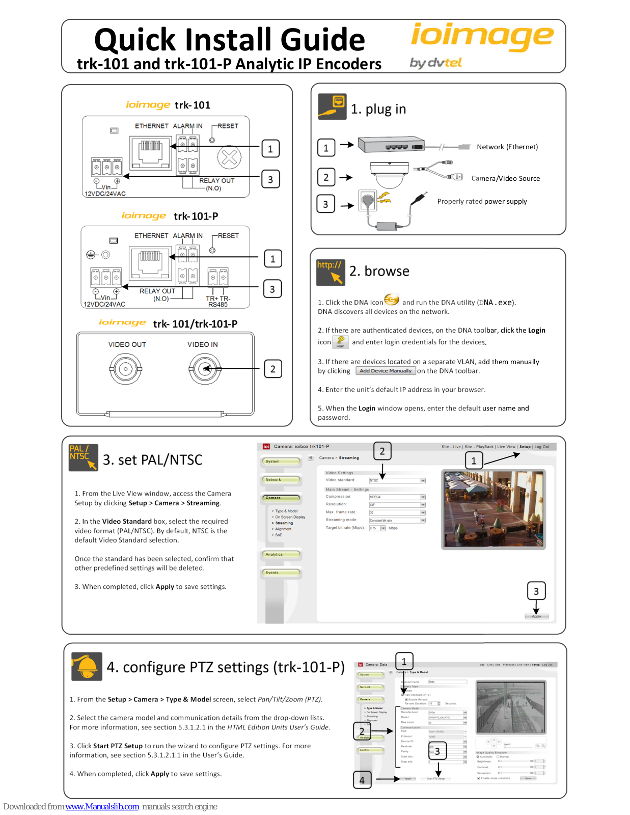 Ioimage trk-101, trk-101-P Quick Install Manual